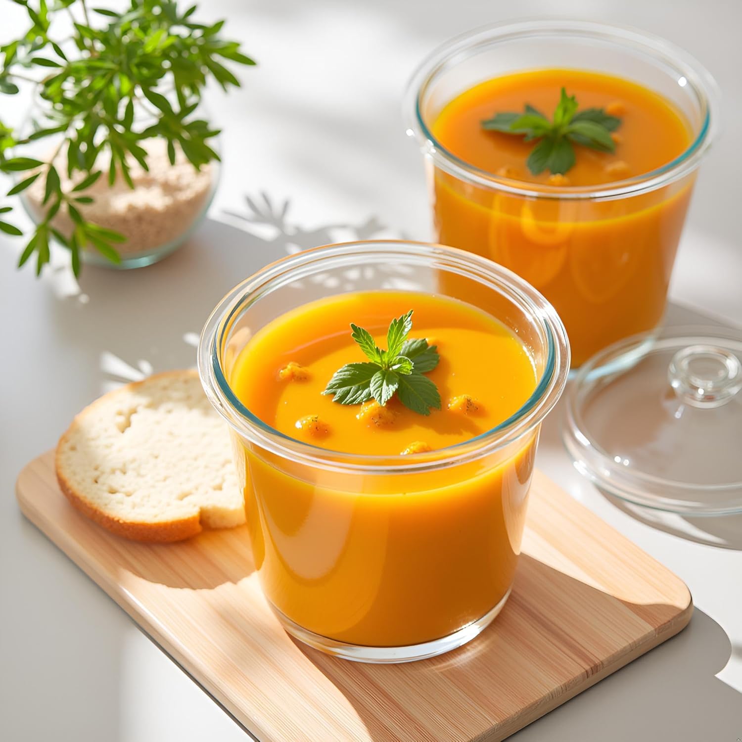 710 ml Glasbehälter mit Deckel, Glas-Vorratsdosen-Set für Lebensmittel, Glas-Suppenbehälter, Meal-Prep-Gläser, spülmaschinenfest, mikrowellen- und gefriergeeignet, BPA-frei (4 Stück) – Bild 10