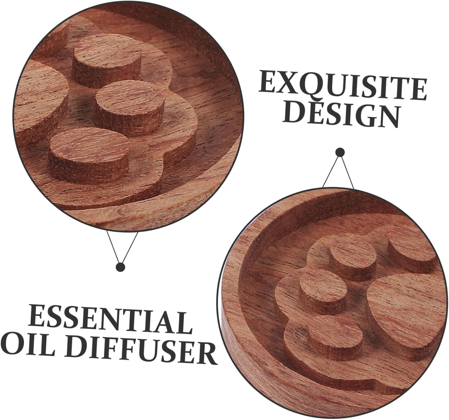 Aromatherapie Diffuser Aus Holz Runder Duftspender Für Ätherische Öle Stilvolles Design Für Zuhause Büro Und Auto Natürliche Holzoptik Zur Schaffung Einer Entspannenden – Bild 9