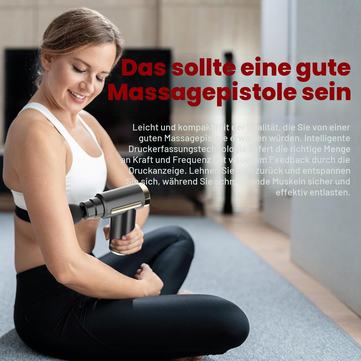Cotsoco Mini-Massagepistole – Muskel-Percussion-Massagegerät mit 4 Massageköpfen, leise und tragbar, Tiefengewebe-Massagepistole für Rücken, Beine, Schultern und Nacken – Geschenk für Sport und Zuhause – Bild 7