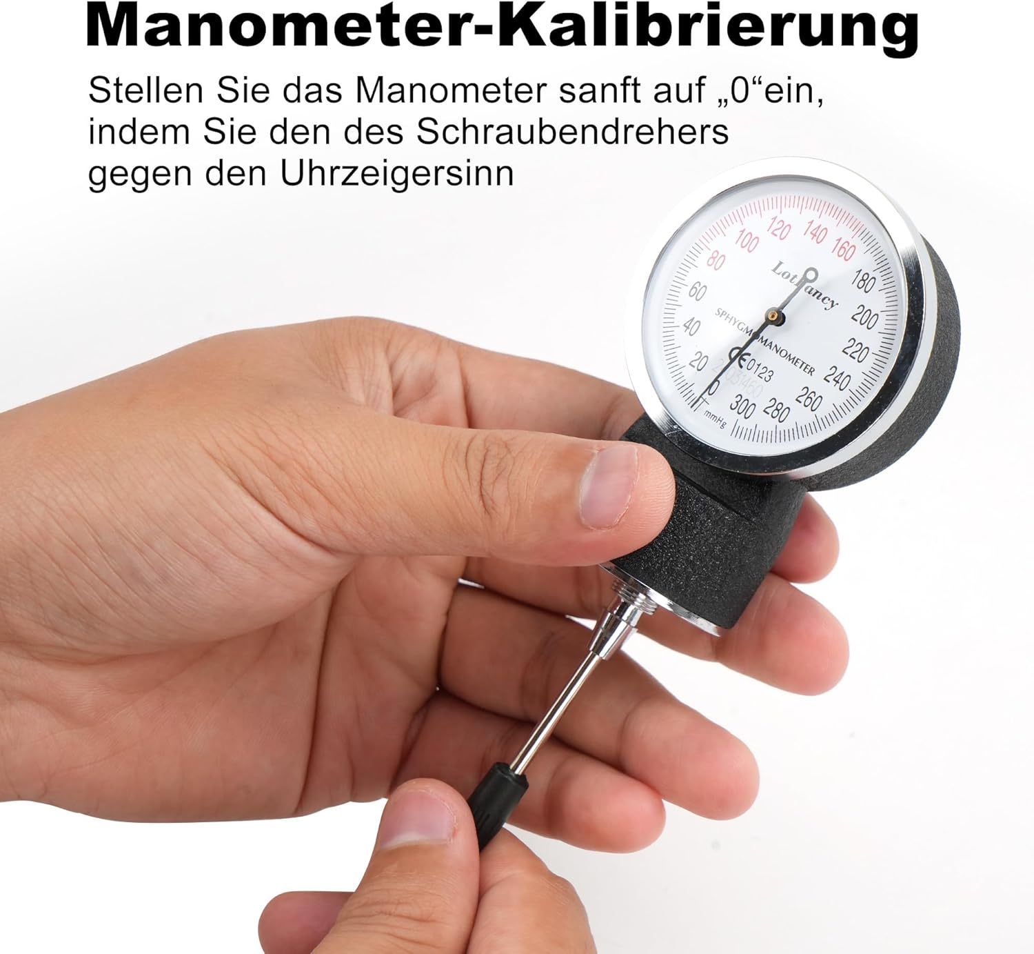 LotFancy Manuelles Blutdruckmessgerät mit Stethoskop, Blutdruckmanschette manuell mit Tragetasche für Notdienst, Arzt, Praxis (ca. 25 cm – 40 cm) – Bild 4