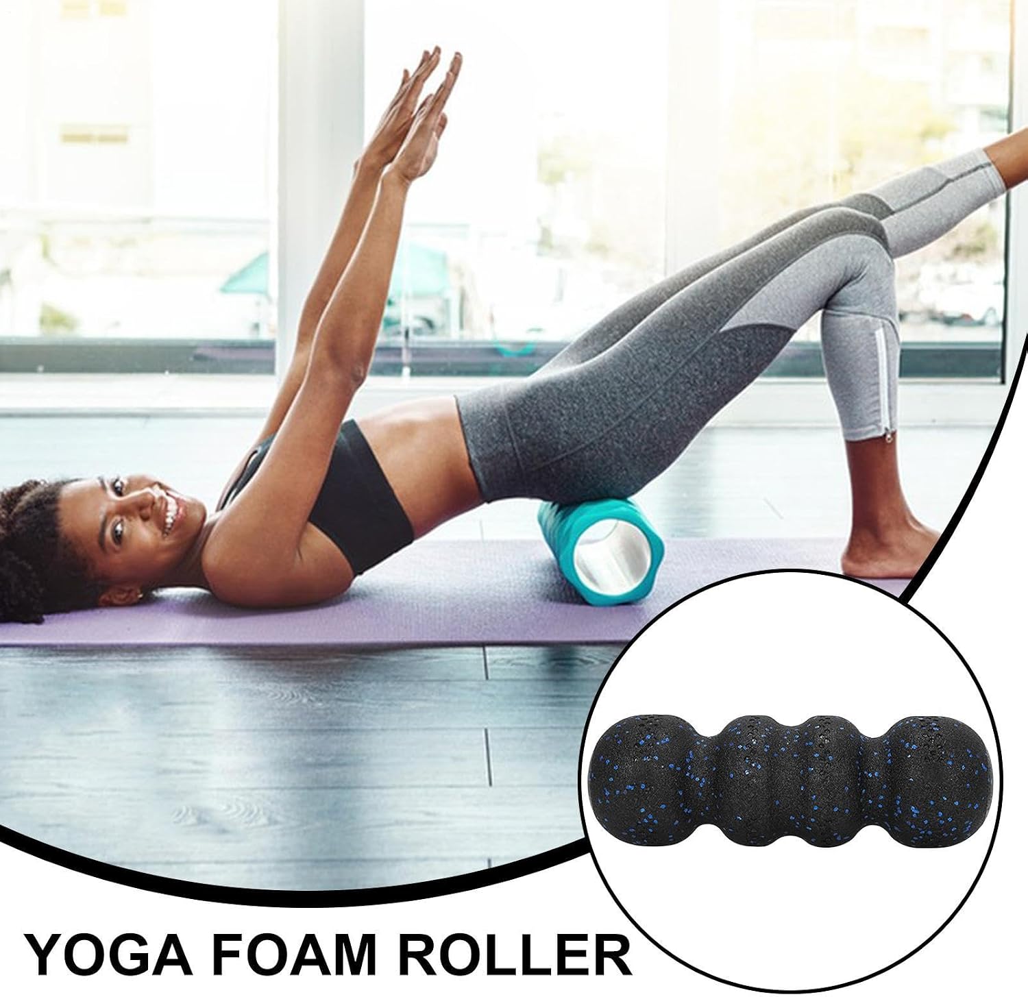-Faszienrolle, hochdicht, langlebig und leicht Tiefenmassage für Muskelregeneration und Fußbeweglichkeit – ideal für Yoga, Pilates, Unterwegs, alle Fitnesslevel – Bild 9