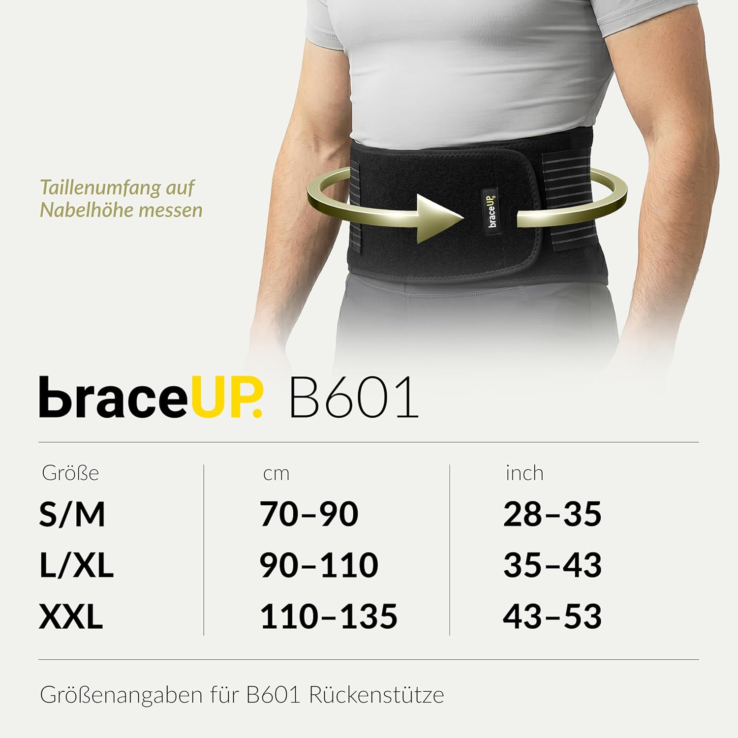 BraceUP Rückenstützgürtel – Atmungsaktive Rückenbandage, Lendenwirbelstütze für den unteren Rücken bei Ischias, Bandscheibenvorfall, Skoliose, mit doppelseitig verstellbaren Trägern (L/XL) – Bild 6