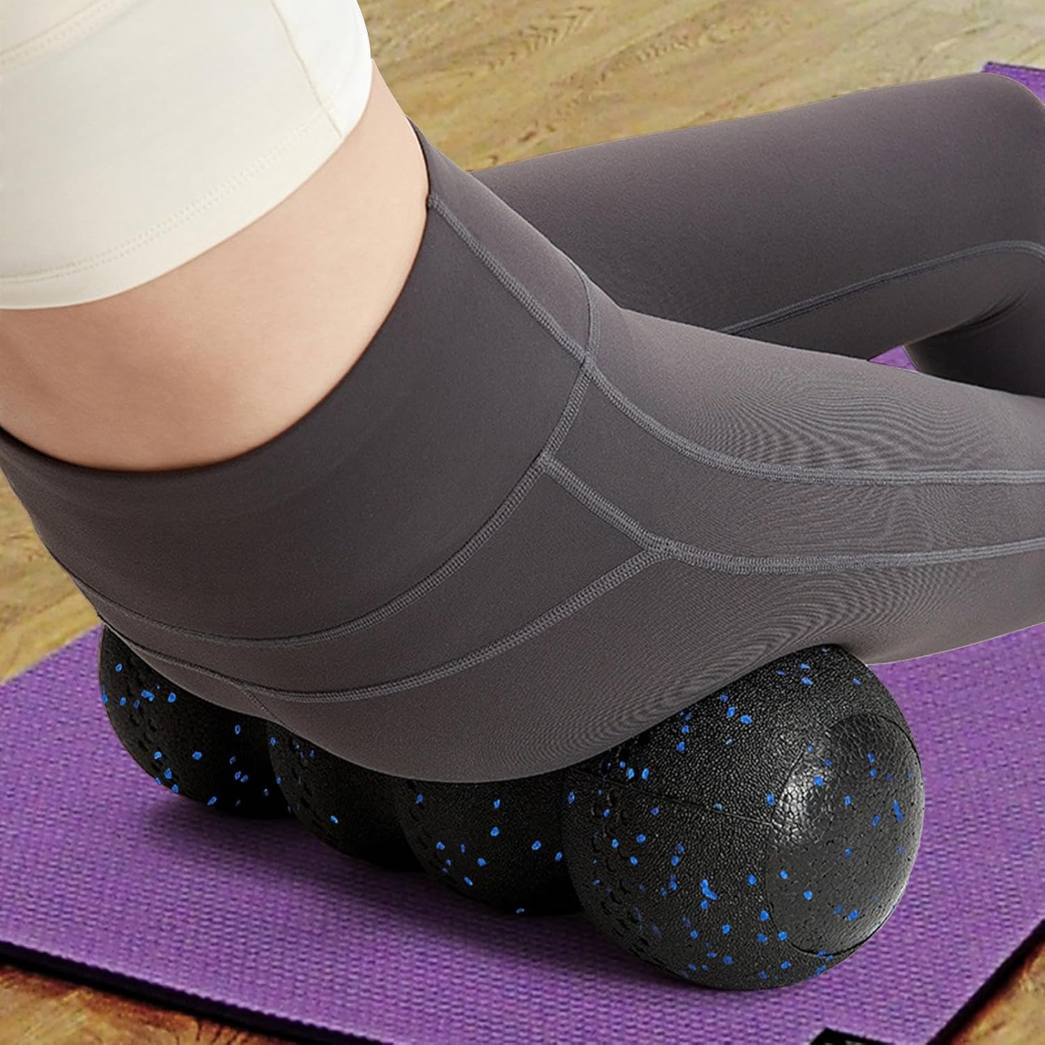 -Faszienrolle, hochdicht, langlebig und leicht Tiefenmassage für Muskelregeneration und Fußbeweglichkeit – ideal für Yoga, Pilates, Unterwegs, alle Fitnesslevel – Bild 7