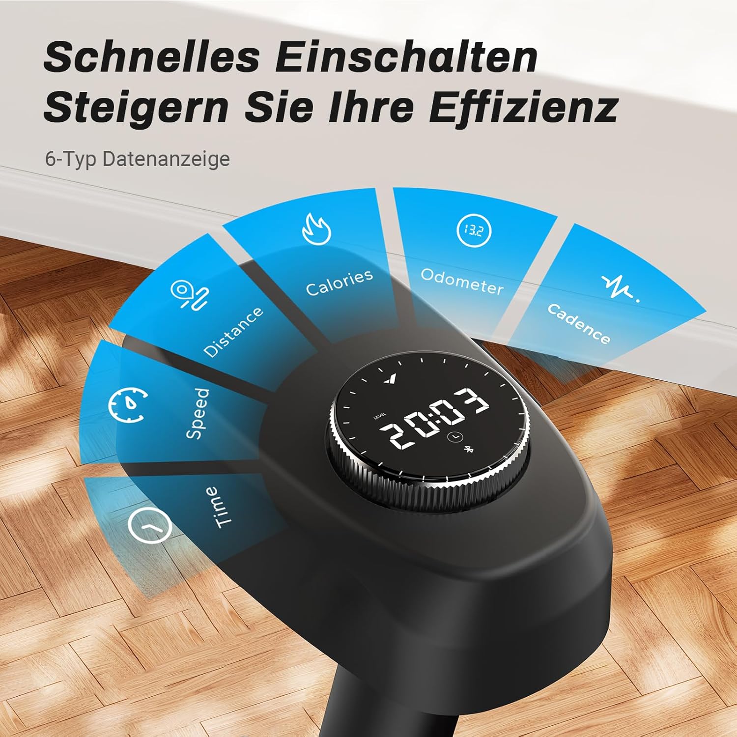 MERACH Heimtrainer mit einstellbarem Widerstand, leises Heimtrainer-Fahrrad mit verbessertem LED-Monitor, Tablet-Halterung, Indoor-Cycling-Fahrrad für Cardio-Training zu Hause, eigene App, bis zu 136 kg – Bild 5