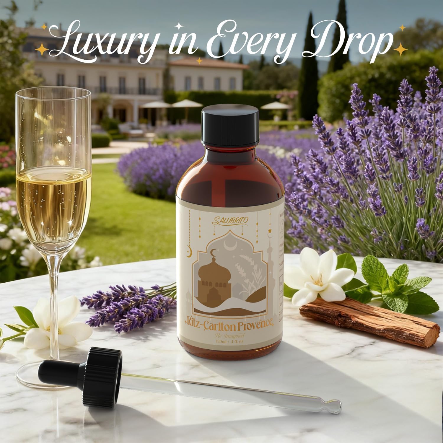 SALUBRITO Ritz Carlton Ätherische Öle 120 ml, Luxus-Hotelduftöl für Diffusor, 5-Sterne-Hotelduft, gemischt mit Lavendel, Jasmin, Sandelholz, Aromatherapie-Duftöle Geschenk für Frauen – Bild 4