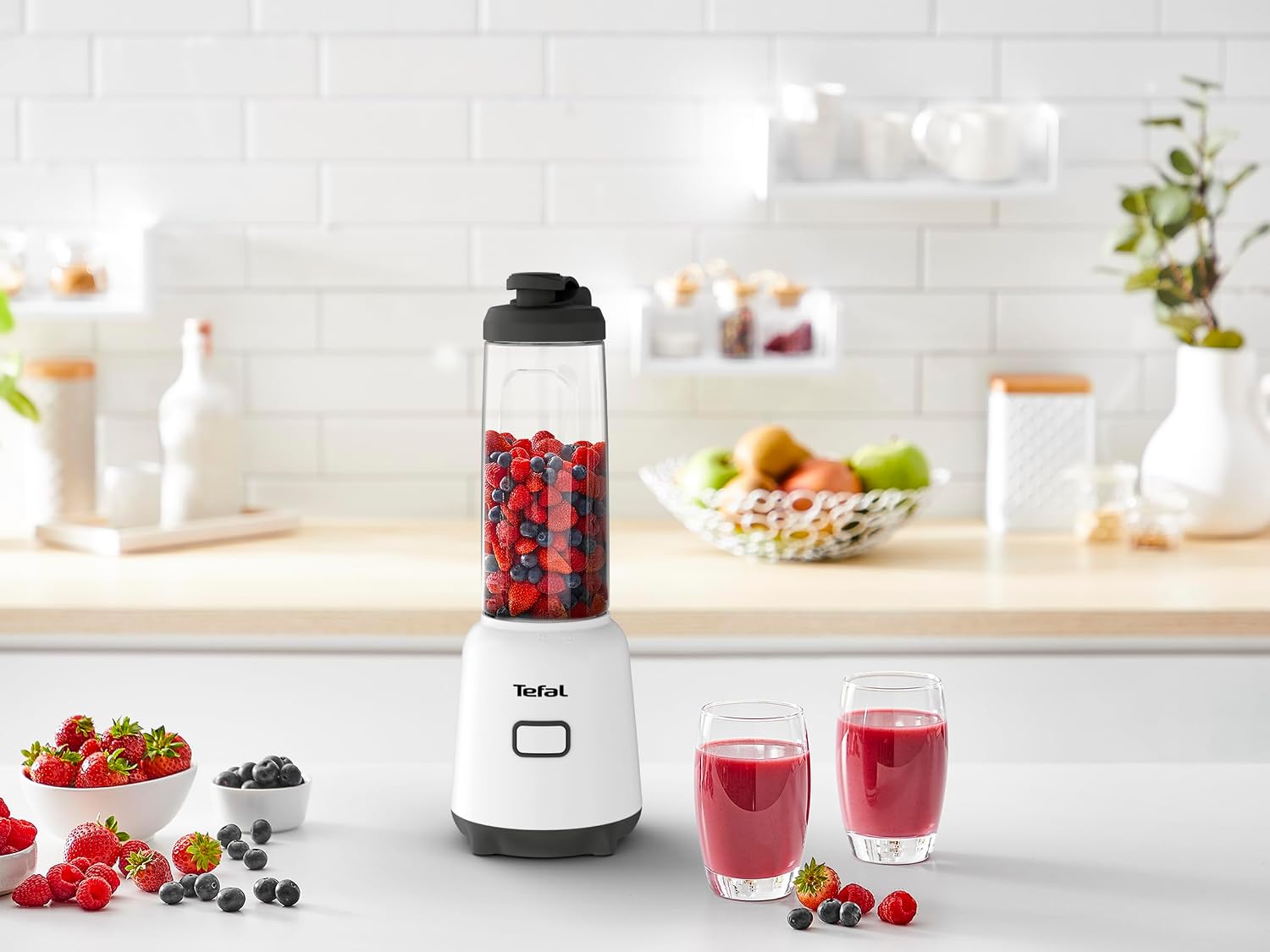 Tefal Mix & Move BL1501 300 Watt Premium Tritan To-Go-Flasche, platzsparendes Design, abnehmbare Klingen, einfache ergonomische Ein-Knopf-Bedienung, Weiß/Schwarz – Bild 7