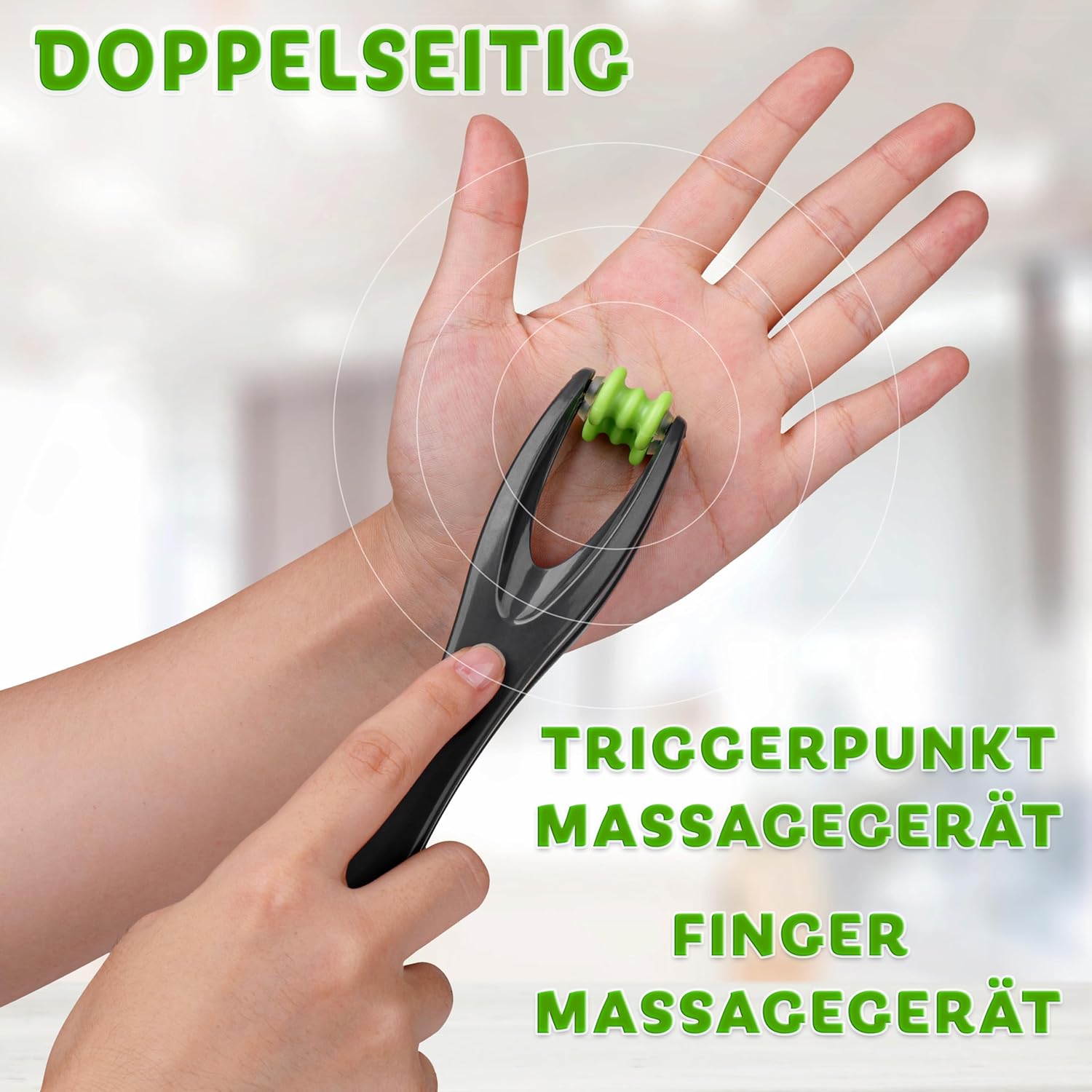 EcoEarth Finger- und Handmassagegerät für Tiefenmassage – Akupressur-Massagerollen für Arthritis, Karpaltunnelsyndrom, Stress und Schmerzlinderung – Bild 5