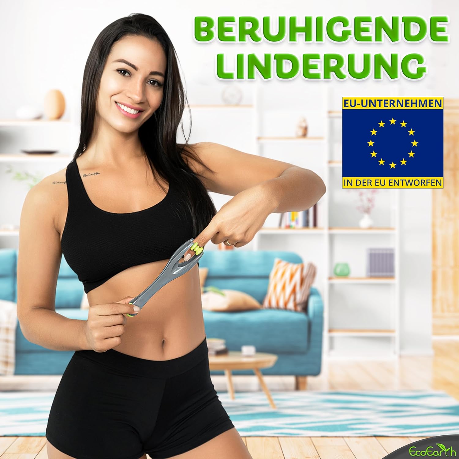 EcoEarth Finger- und Handmassagegerät für Tiefenmassage – Akupressur-Massagerollen für Arthritis, Karpaltunnelsyndrom, Stress und Schmerzlinderung – Bild 2