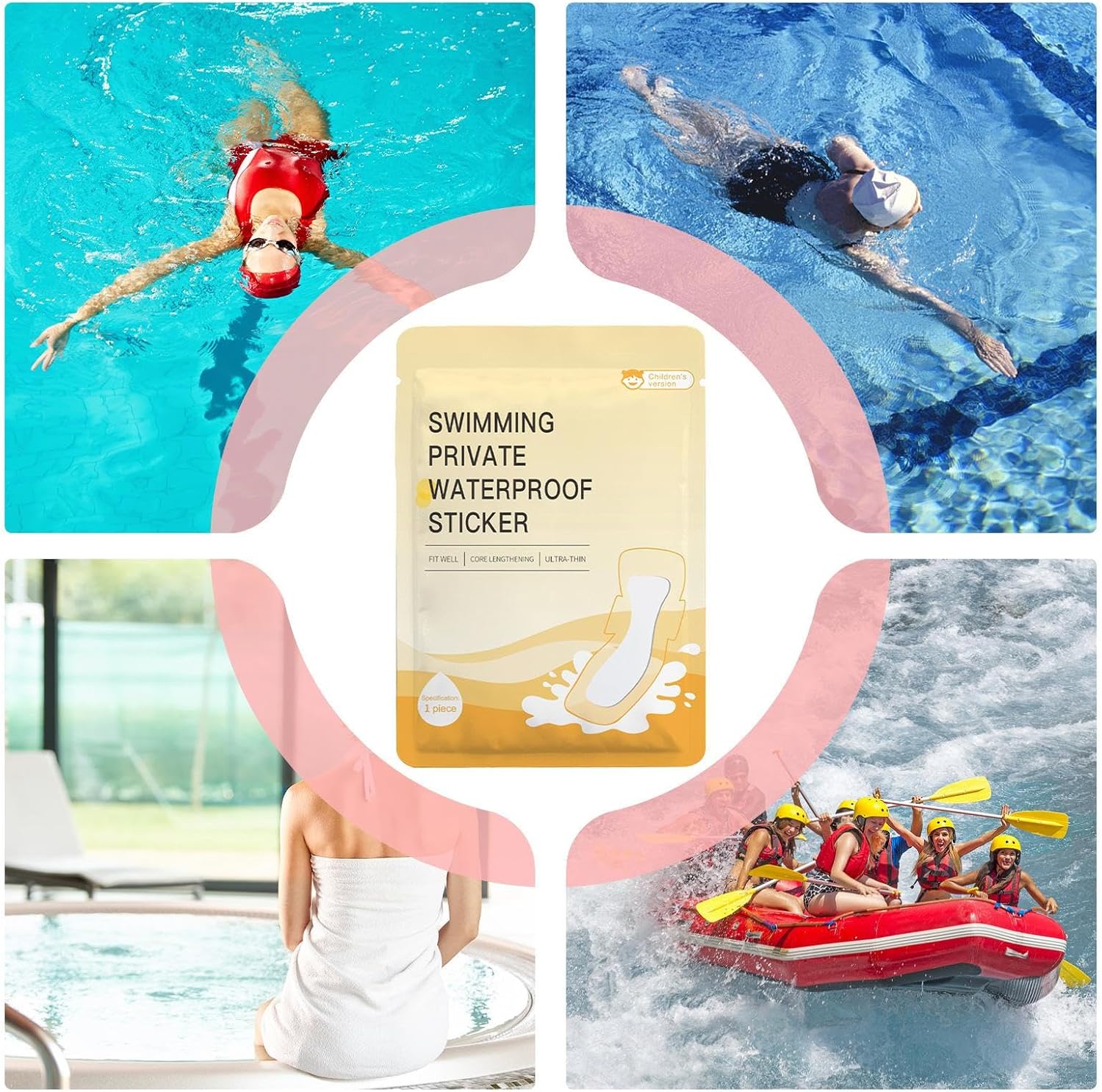 Wasserdichte Damenbinden zum Schwimmen während des | Hypoallergene Hygieneprodukte für den Wasserzyklus, Intimschutz zum Tragen unter dem Kostüm für Outdoor-Aktivitäten – Bild 4