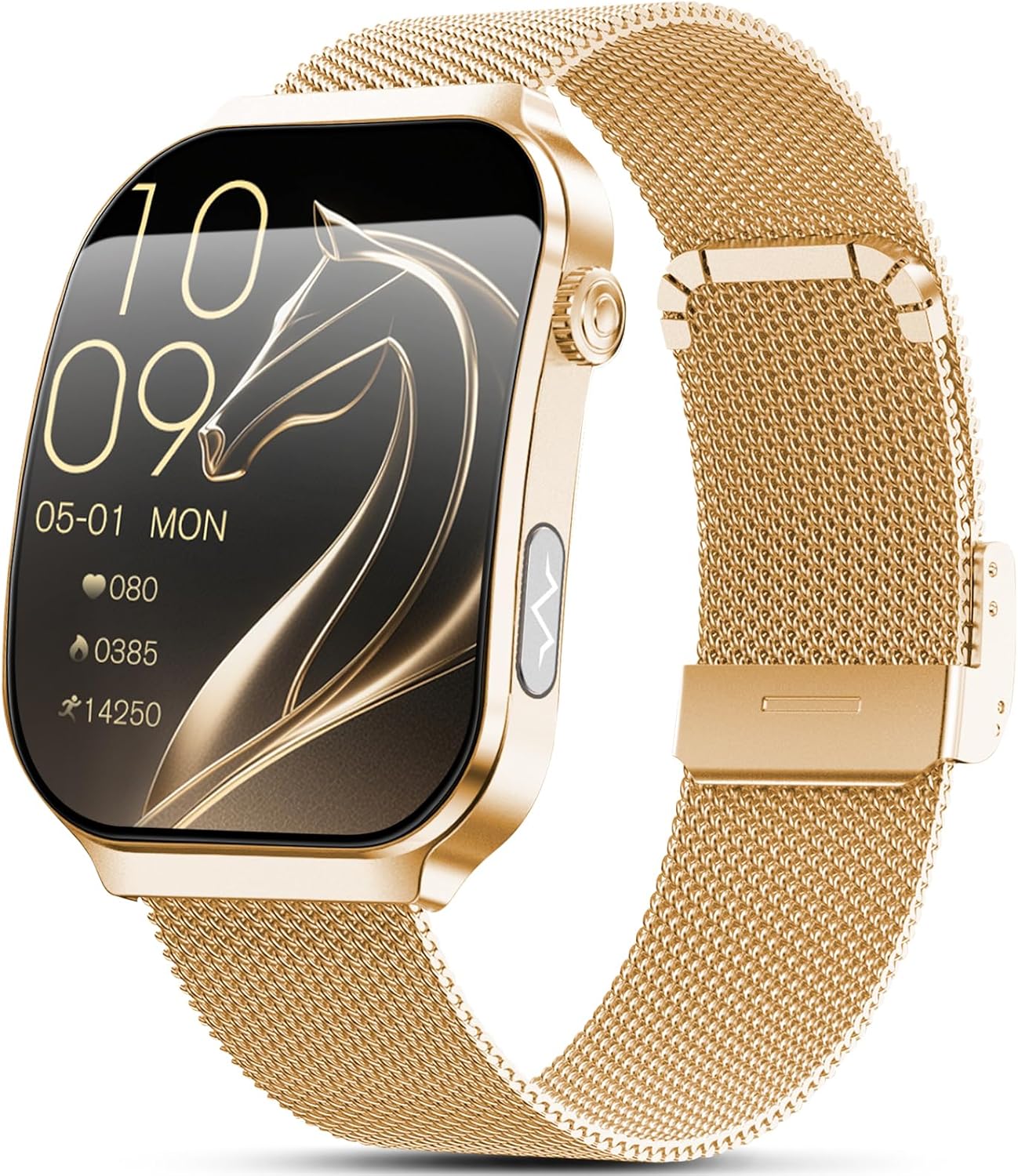 2026 Damen-Smartwatch mit EKG + HRV/BMI/Mikro-Gesundheitscheck/Harnsäure, 2,2-Zoll-Upgrade-Gesundheitsuhr mit 3D-gebogenem Display und 24-Stunden-Blutdruck-Herzfrequenz-Schlafmonitor für Android/iOS