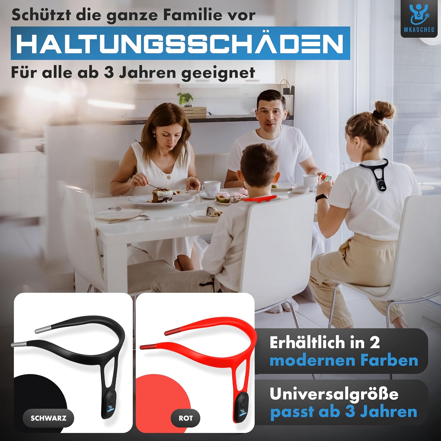 Intelligenter Rückenglätter, intelligenter Haltungskorrektor mit Vibration zur Erinnerung an eine falsche Haltung | Erinnerung an Fehlhaltungen, für Nacken und Rücken, gegen Rückenschmerzen, gegen Skoliose – Bild 2