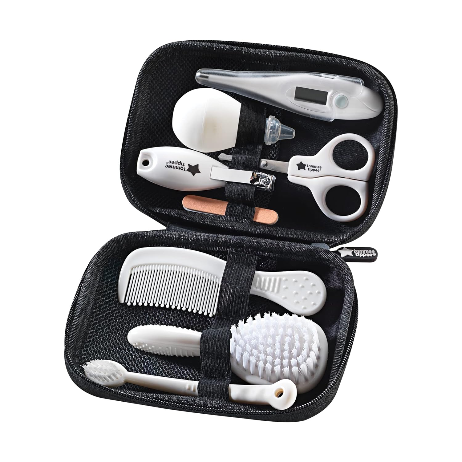 Tommee Tippee Baby-Pflegeset, 9 x unverzichtbare Neugeborenen-Pflegeartikel für zu Hause und auf Reisen, abwischbares und wasserdichtes Reiseetui (Design kann variieren) – Bild 2
