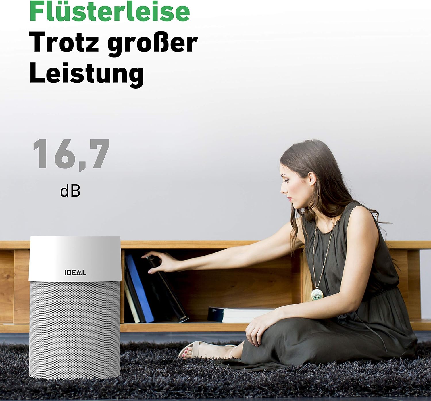 IDEAL - AP40 PRO Luftreiniger bis 50m² | Hergestellt in Deutschland | HEPA-Filter und Aktivkohlefilter, CADR 434 m³/h, 99,99 % Filterleistung (Feinstaub, Allergene, Pollen, Bakterien, Zigarettenrauch, ...) – Bild 4