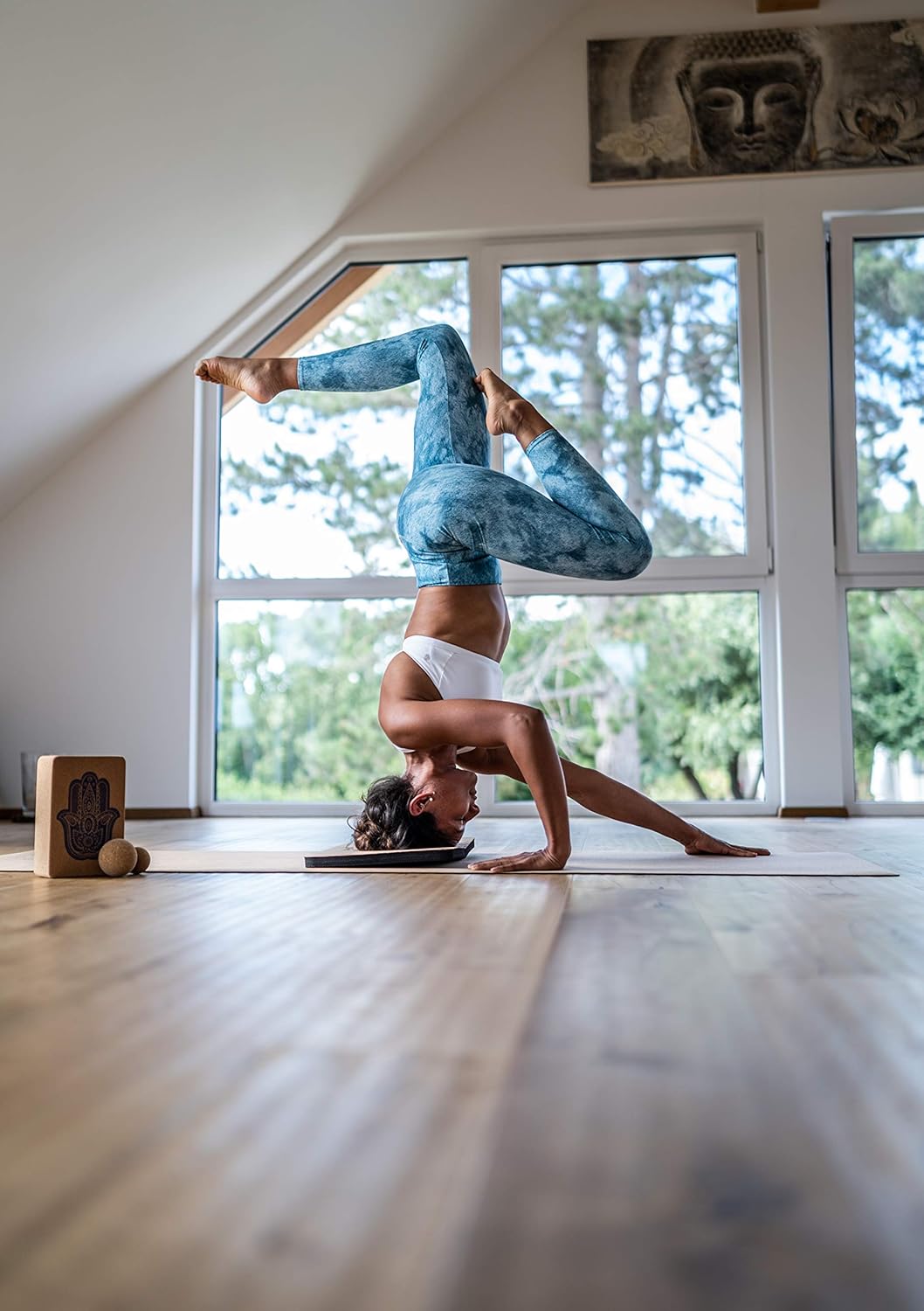 XXL rutschfeste Yogamatte, Kork und Naturkautschuk, 190 cm, extra lang, Tragegurt, nachhaltige Yogamatte, große Überlänge – Bild 6