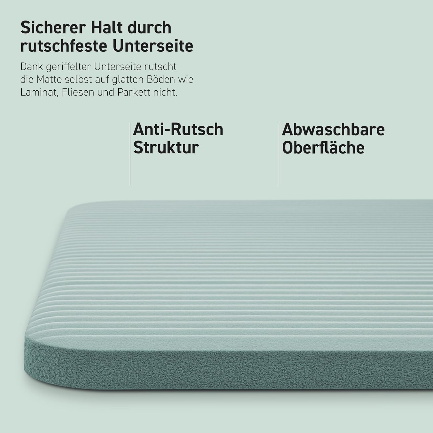 MSports Premium Gymnastikmatte inklusive Tragegurt + Übungsposter + Workout-App – hautfreundliche Fitnessmatte, 190 x 60, 80 oder 100 x 1,5 cm, verschiedene Farben, phthalatfreie Yogamatte, 190 x 80 x 1,5 cm – Bild 4