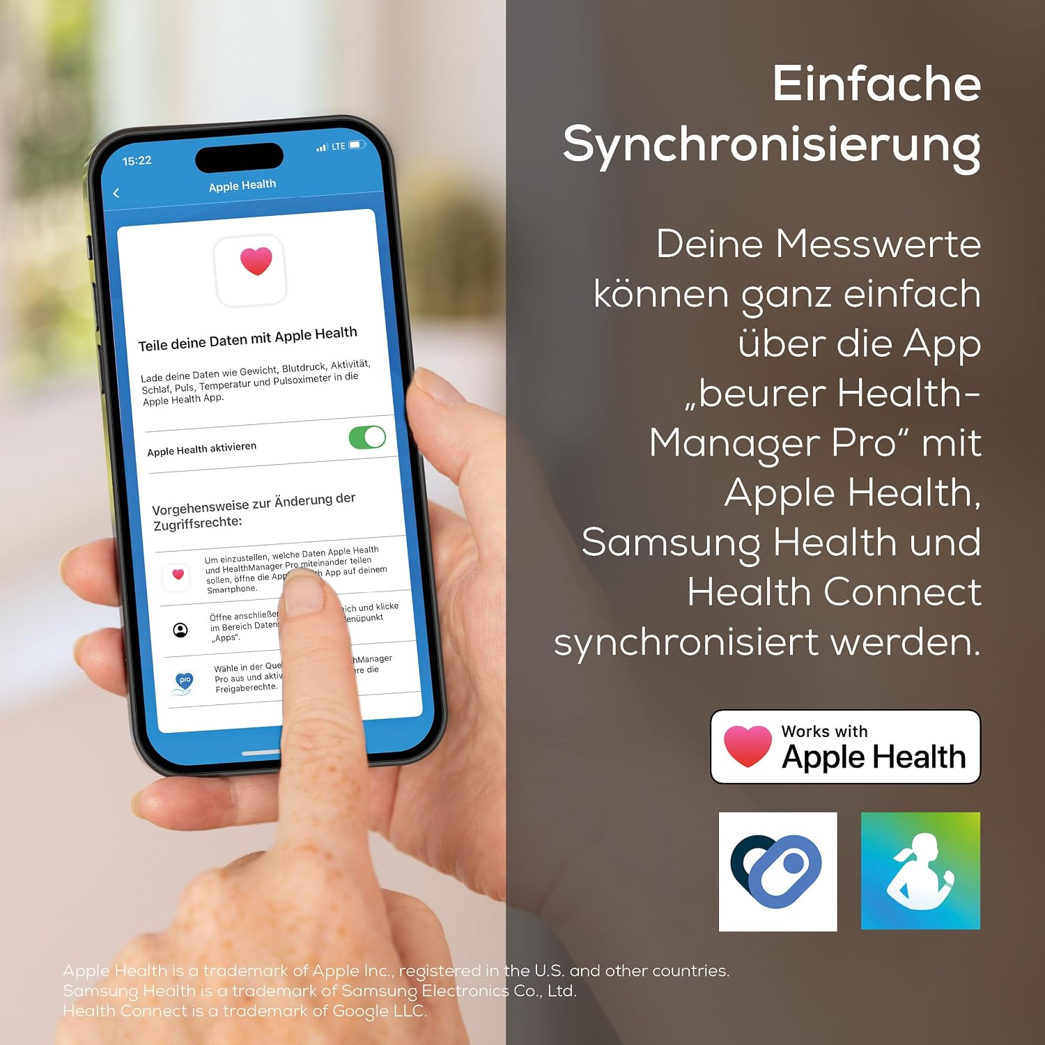 Beurer BF 500 Diagnosewaage mit Bluetooth, digitale Körperwaage mit App, Ermittlung und Analyse von Körperwerten, Messung von Körperfett- und Muskelanteil, extragroßes Display – Bild 4