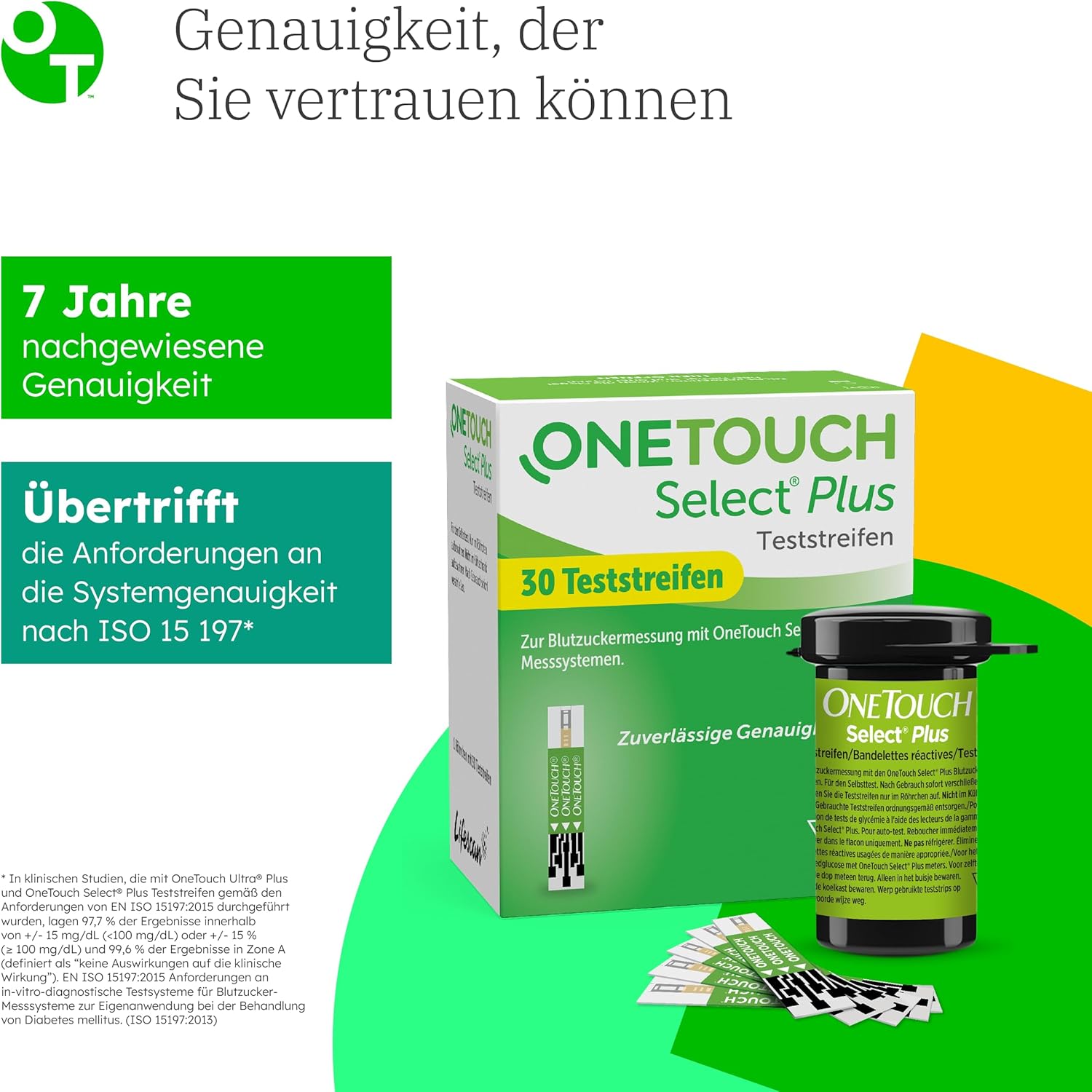 OneTouch Select Plus Teststreifen: 30 Blutzucker-Teststreifen, kompatibel mit dem OneTouch Select Plus Blutzuckermessgerät – Bild 3