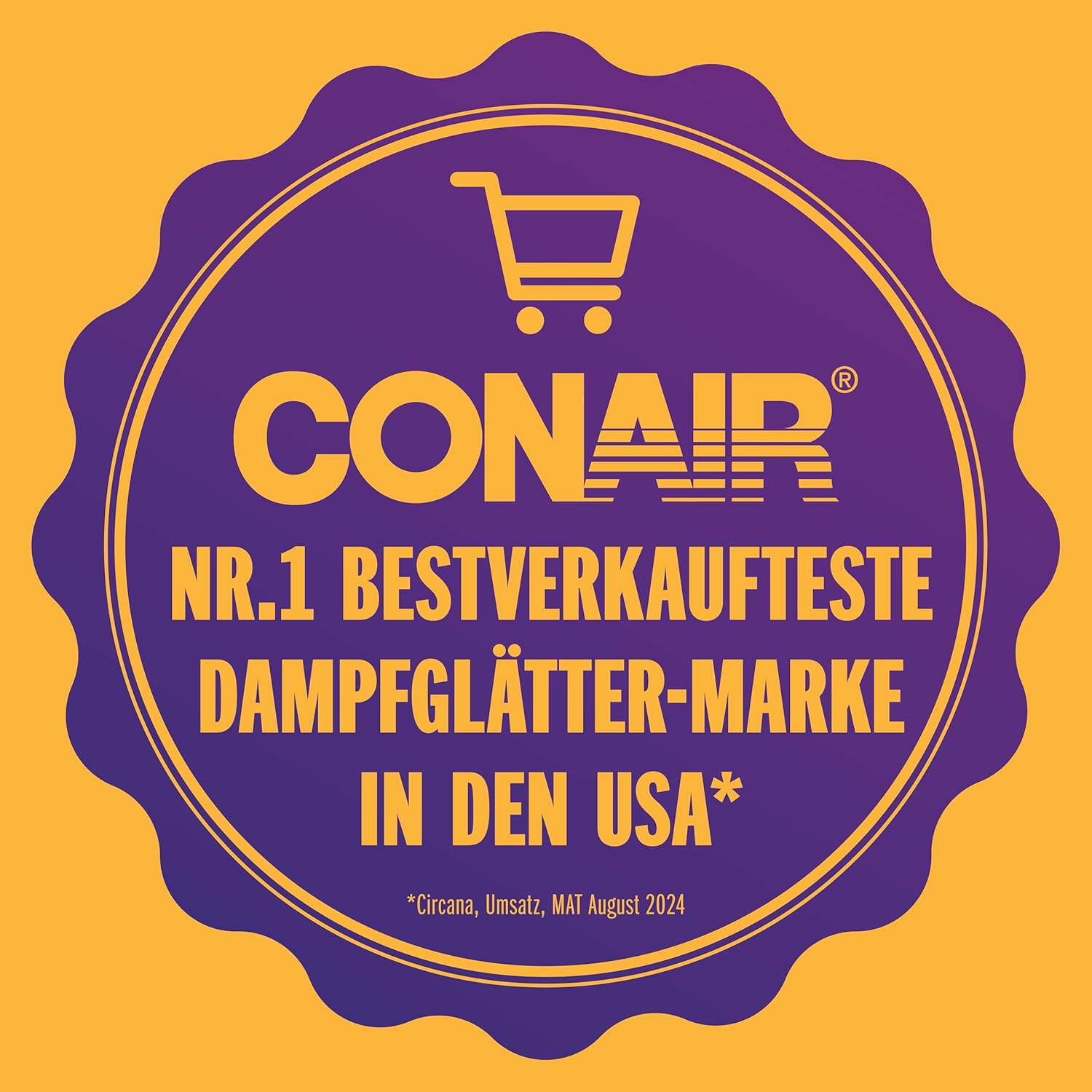 Conair Turbo ExtremeSteam Dampfgarer mit 5 Einstellungen | Dampfleistung 25 g/min | Schnelle Aufheizzeit | 3 Aufsätze für feine und schwere Stoffe + Falten | Weiß/Beige – Bild 2