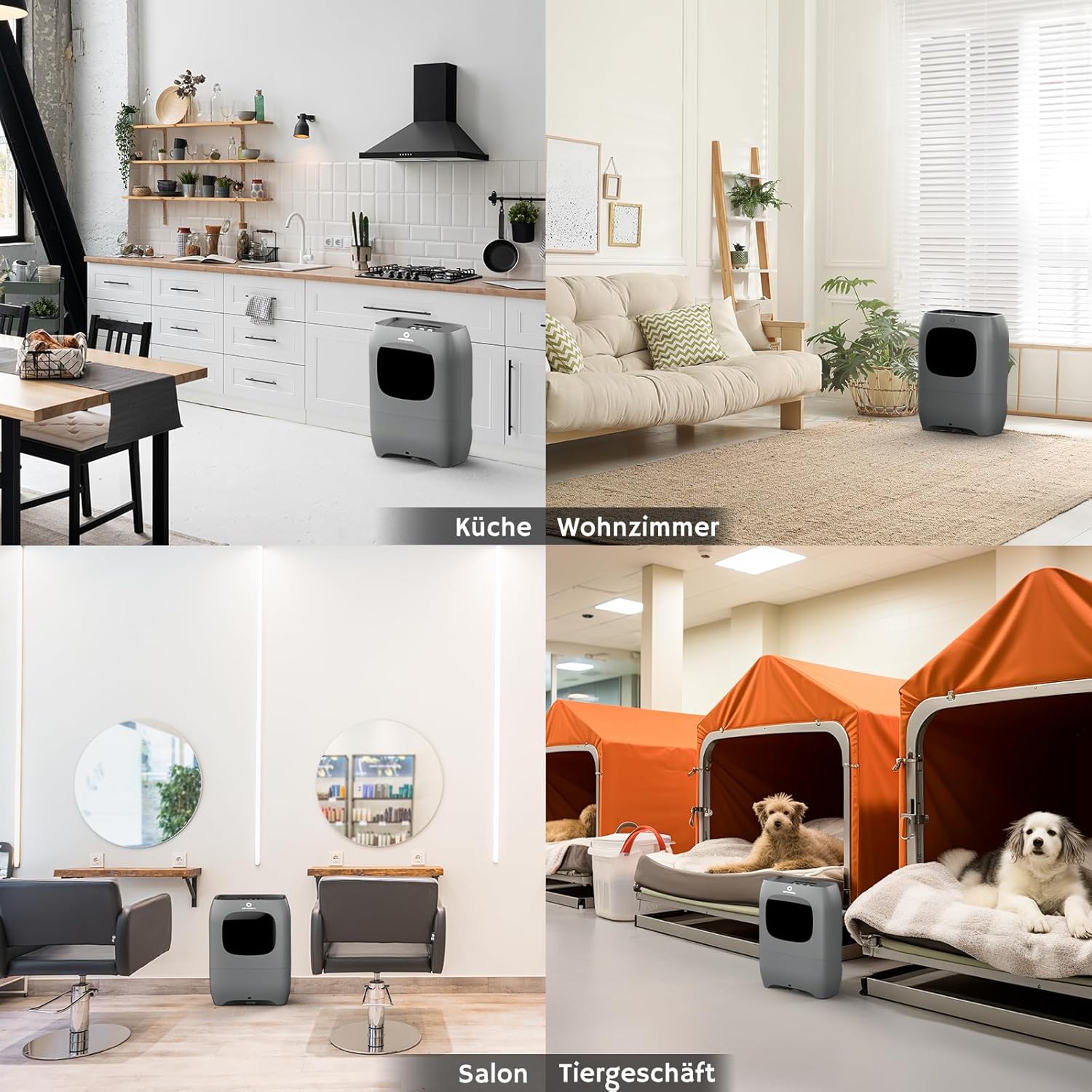 AIRTHEREAL T1 Kehrschaufel mit berührungsloser Saugfunktion, 20 kPa stationärer Staubsauger gegen Tierhaare, 1500 W kabelgebundene Absaugung mit Infrarotsensor, 7 l Staubbehälter, HEPA F8, rückenfreundlich (schwarz) – Bild 7