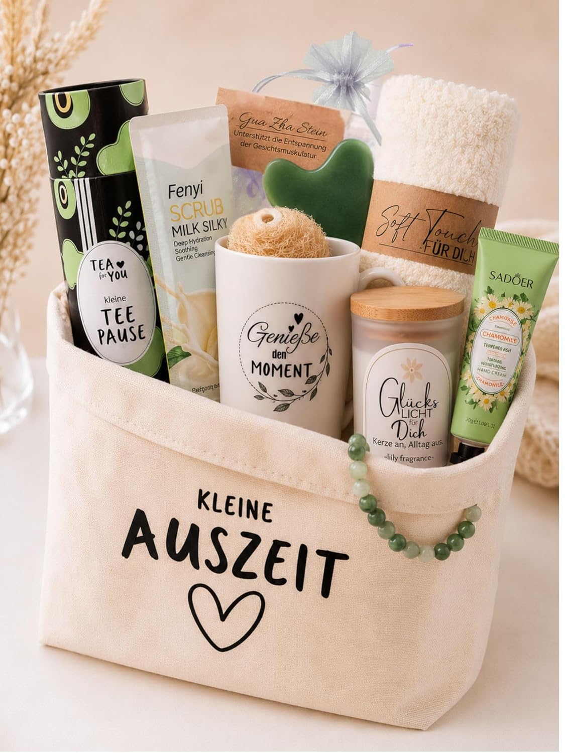Wellness-Geschenkset für Frauen, kleine Auszeit, Wellness-Geschenkkorb, Geschenktüte für Frau, Geschenke für Freundin, Geburtstagsgeschenk für Frauen, Entspannungsgeschenk