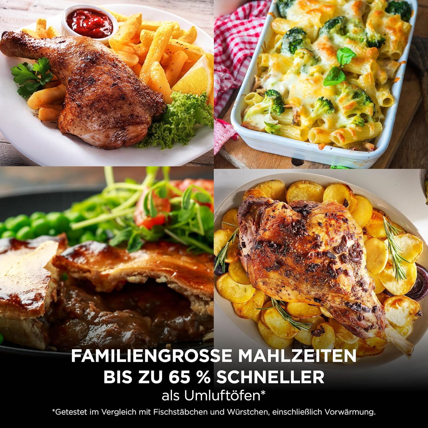 Ninja Foodi FlexDrawer Heißluftfritteuse, Dual-Zone, lässt sich in MegaZone 10,4 l umwandeln, Dual-Zone, mit wenig bis gar keinem Öl, antihaftbeschichtete, spülmaschinenfeste Teile, Stone Gold AF500EUSD – Bild 7