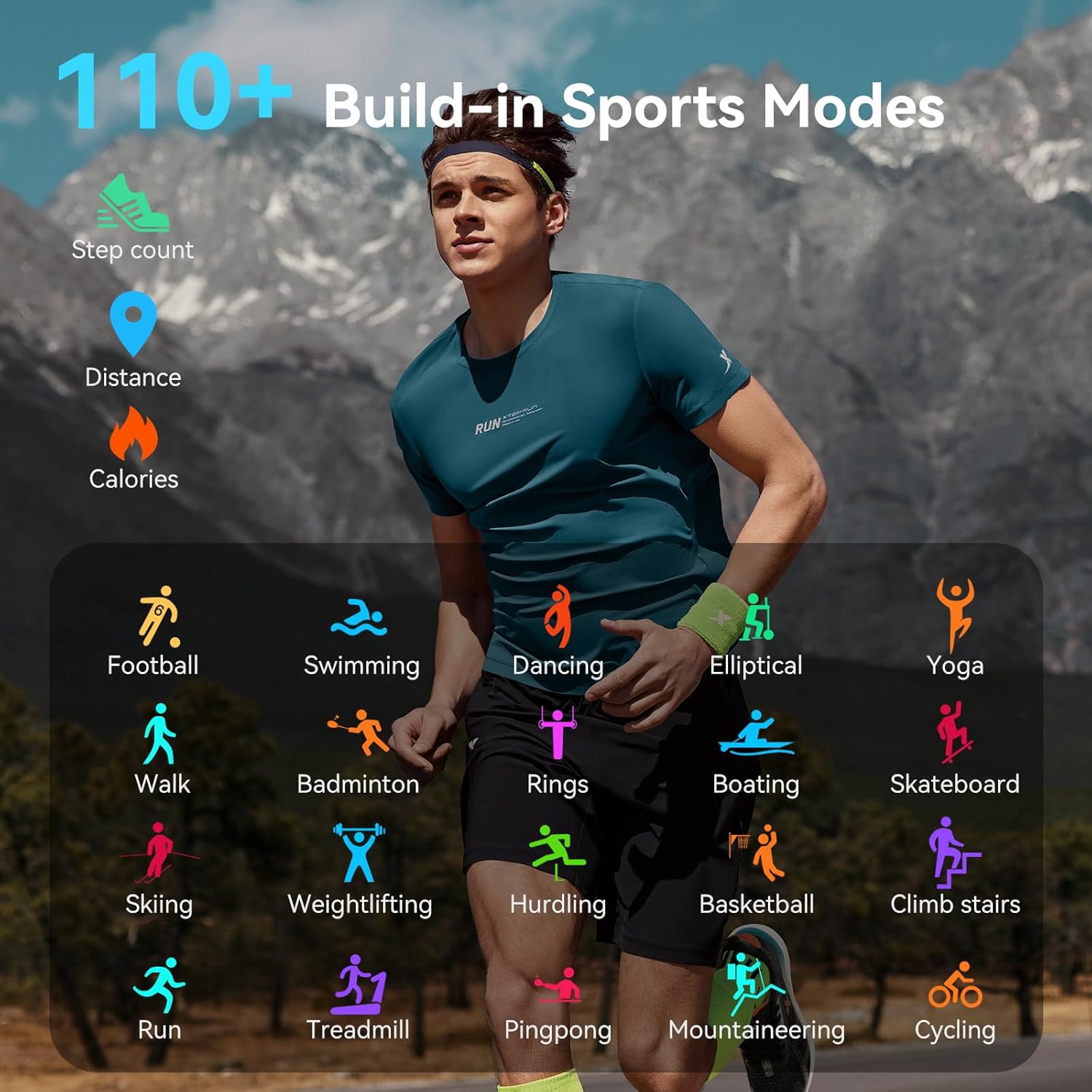 Smartwatch Damen Herren, 2.06''AMOLED-Display Fitnessuhr mit Telefonfunktion, 178+ Sportmodi Schrittzähler Uhr Kompass SOS Herzfrequenz Schlafmonitor 5ATM Wasserdicht, Fitness Tracker für iOS Android – Bild 3