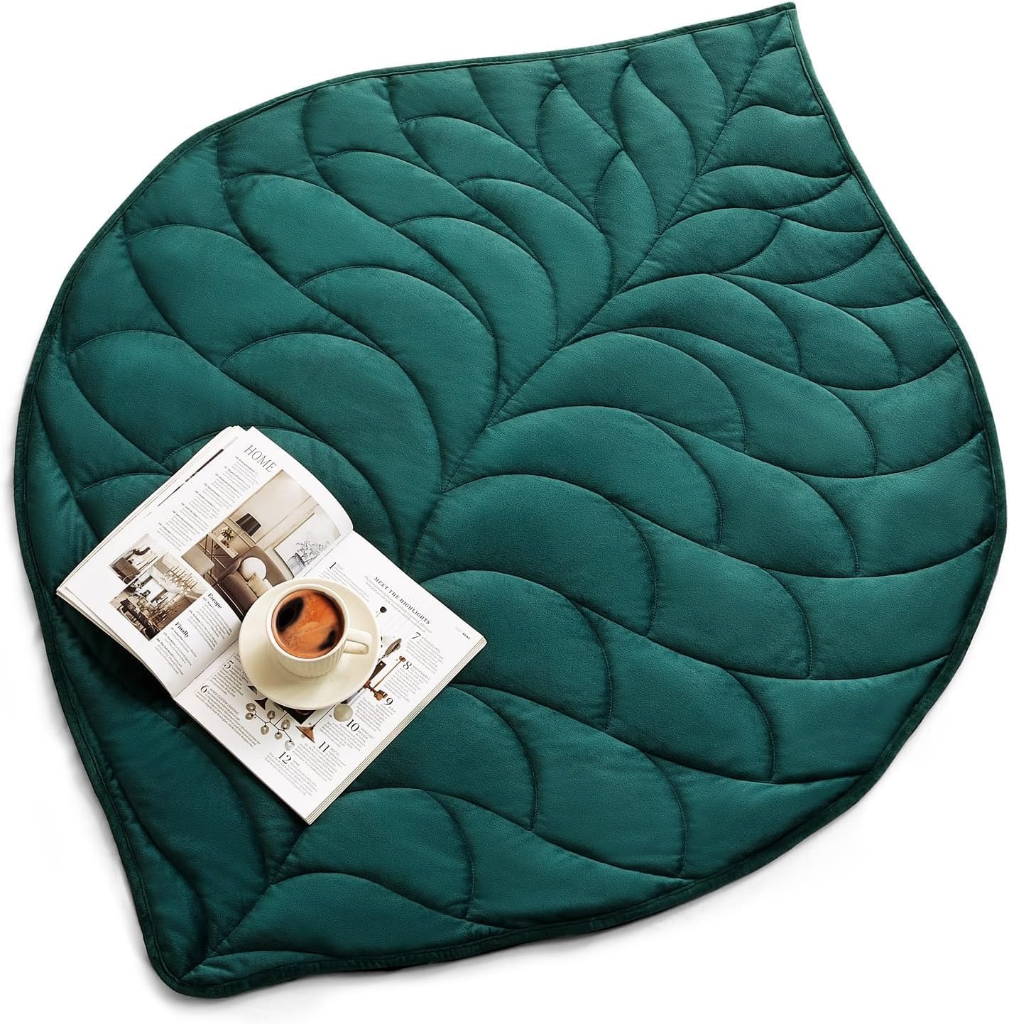 Sivio Gewichtsdecke für Erwachsene, 7 lbs (3,2 kg), 104 x 135 cm – kuschelige Kristallsamtdecke zum Entspannen, tragbare Reisedecke, Ganzjahresdecke, maschinenwaschbar, dunkelgrün