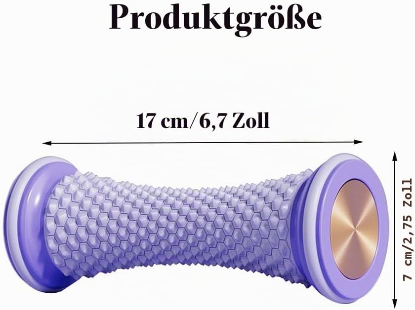 Massagerolle, Fußmassage, Schmerzmassagegerät, Gummi-Massagerolle, Fußmassagerolle, Fußmassagegerät für Fußgewölbeschmerzen, Fersenbahn, Stressabbau, Neuropathie (lila) – Bild 7