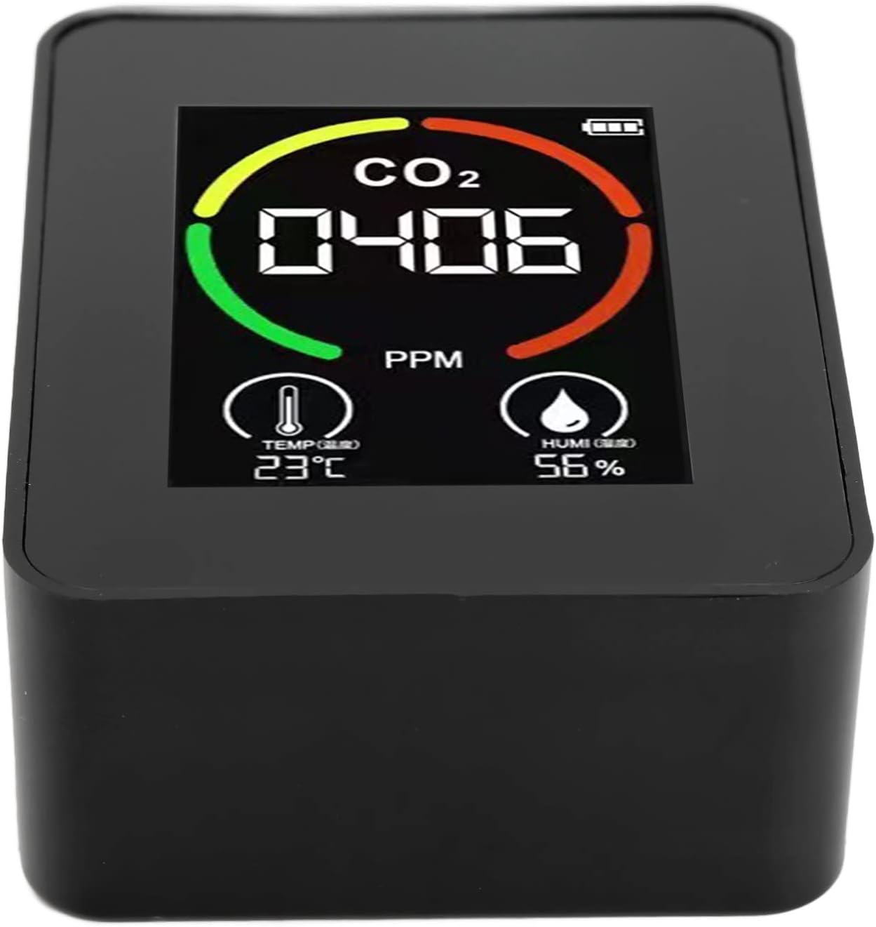 CO2-Detektor für Zuhause, Luftqualitätsmonitor mit TVOC-Test, Echtzeitüberwachung, USB-Aufladung, digitaler Raumlufttester für die Innenüberwachung – Bild 9