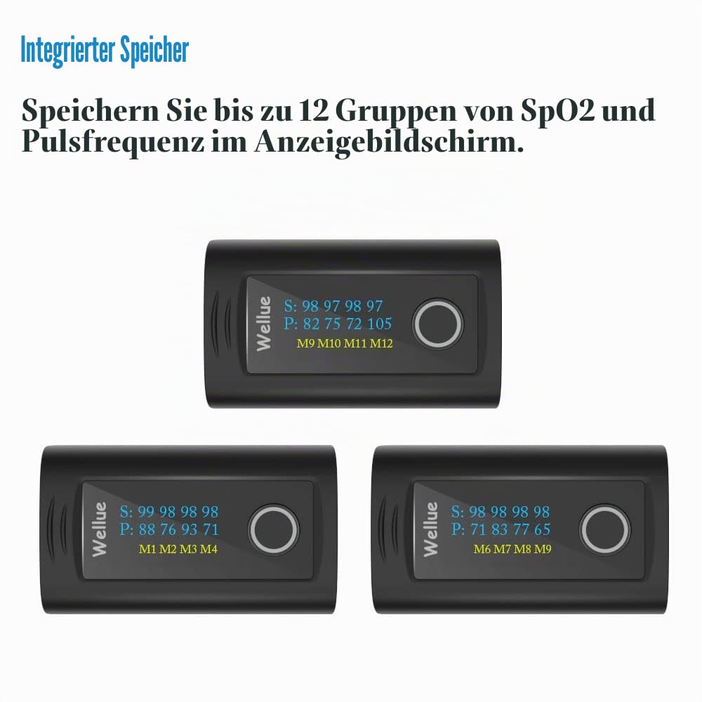 ViATOM Pulsoximeter, Sauerstoffsättigungsmessgerät, Finger mit Alarm, Blutsauerstoffmessgerät, Finger für Sp-O2 und Herzfrequenzmesser, Tragetasche und Umhängeband – Bild 3