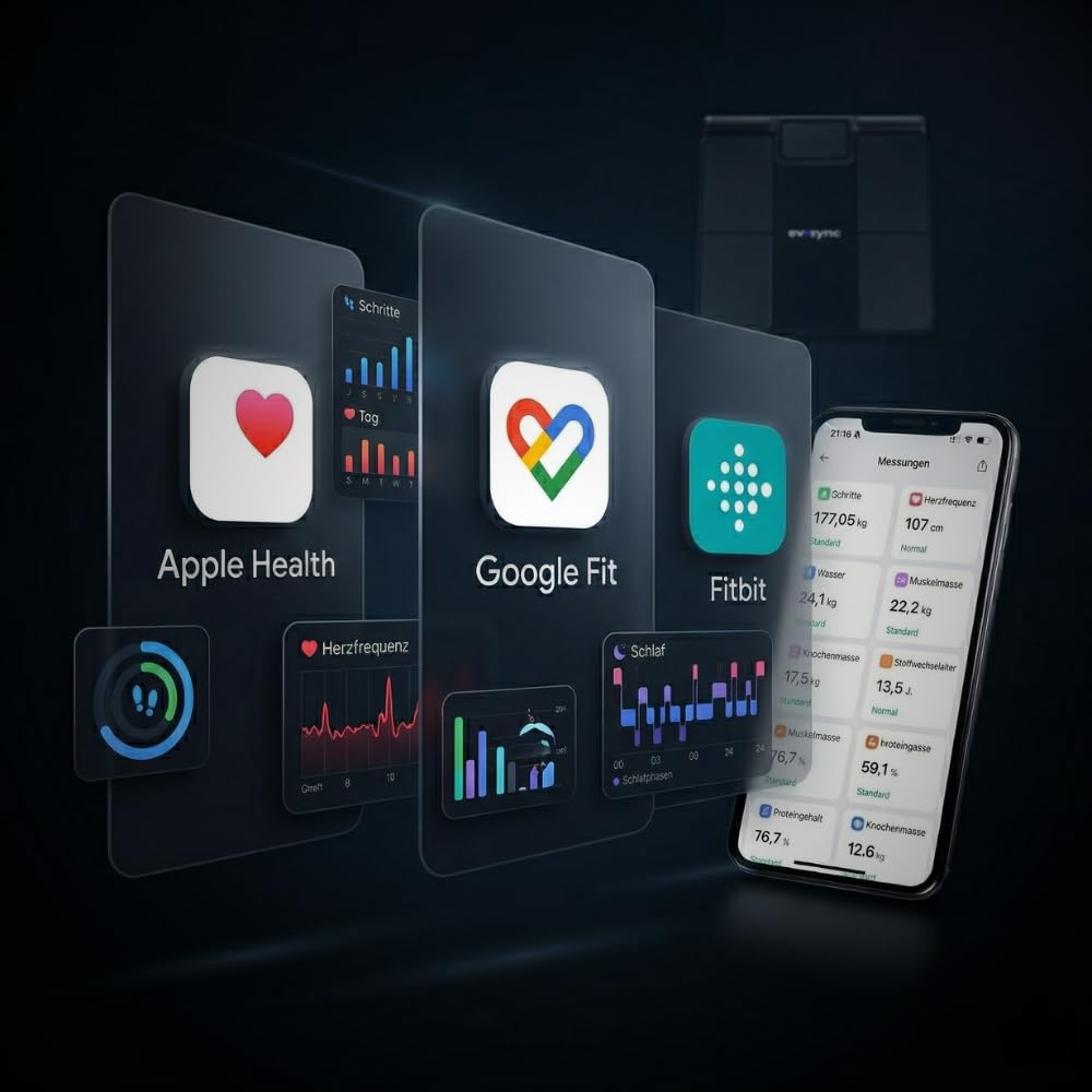 Körperanalysewaage – Intelligente Körperfettwaage mit 58 Gesundheitsmetriken, 8-Elektroden-Technologie, hochpräzise Messung, kostenlose App ohne Abonnement, Mehrbenutzer-, Bluetooth- und Berichtsfunktion – Bild 9