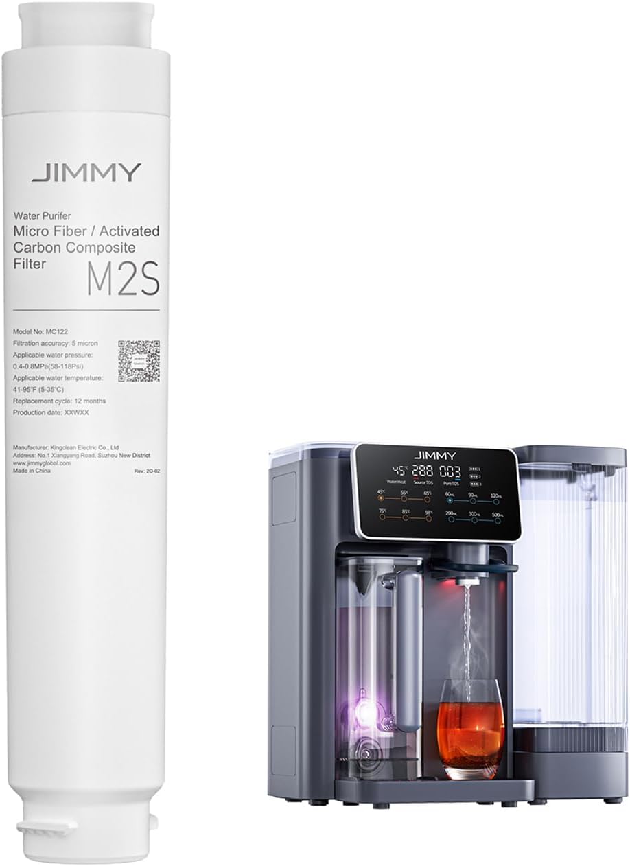 Jimmy Filter, Mikrofaser-Aktivkohle-Verbundfilter M2S, Ersatzfilter für R9 R9 Pro M9 Pro Osmoseanlage Trinkwasser-Arbeitsplatte – Bild 2