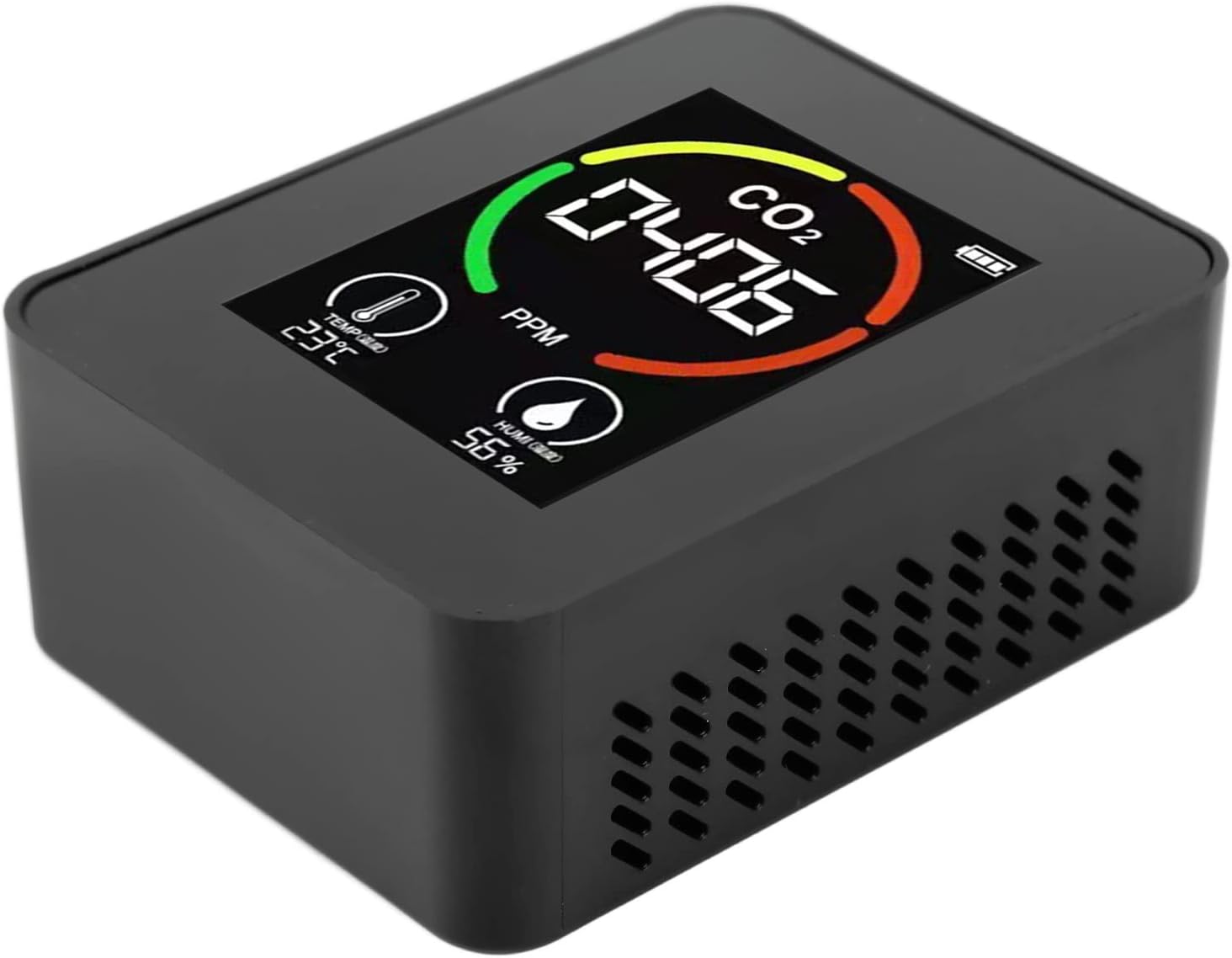 CO2-Detektor für Zuhause, Luftqualitätsmonitor mit TVOC-Test, Echtzeitüberwachung, USB-Aufladung, digitaler Raumlufttester für die Innenüberwachung – Bild 8
