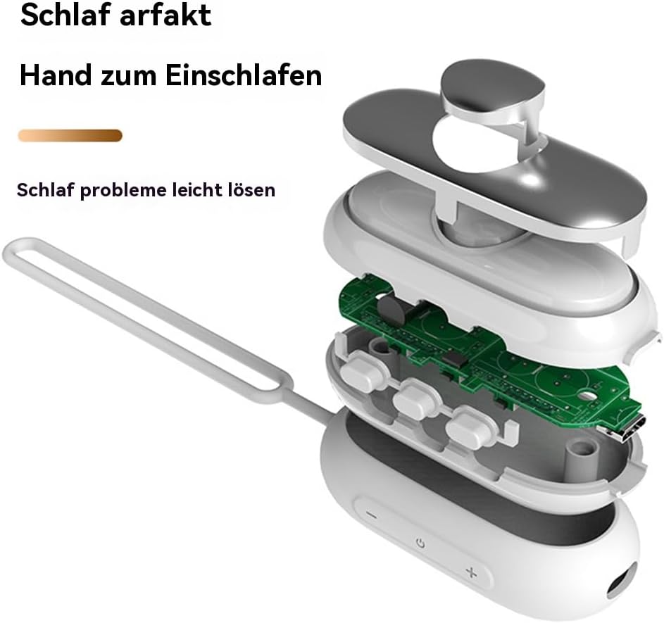 Handgerät zum Stressabbau mit sanften Mikrostromimpulsen – beruhigt in 30 Sekunden, fördert ruhigen Schlaf – tragbares wiederaufladbares Akupressur-Handgerät – Bild 5