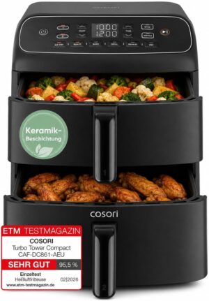 COSORI Airfryer Turbo Tower, kompak...