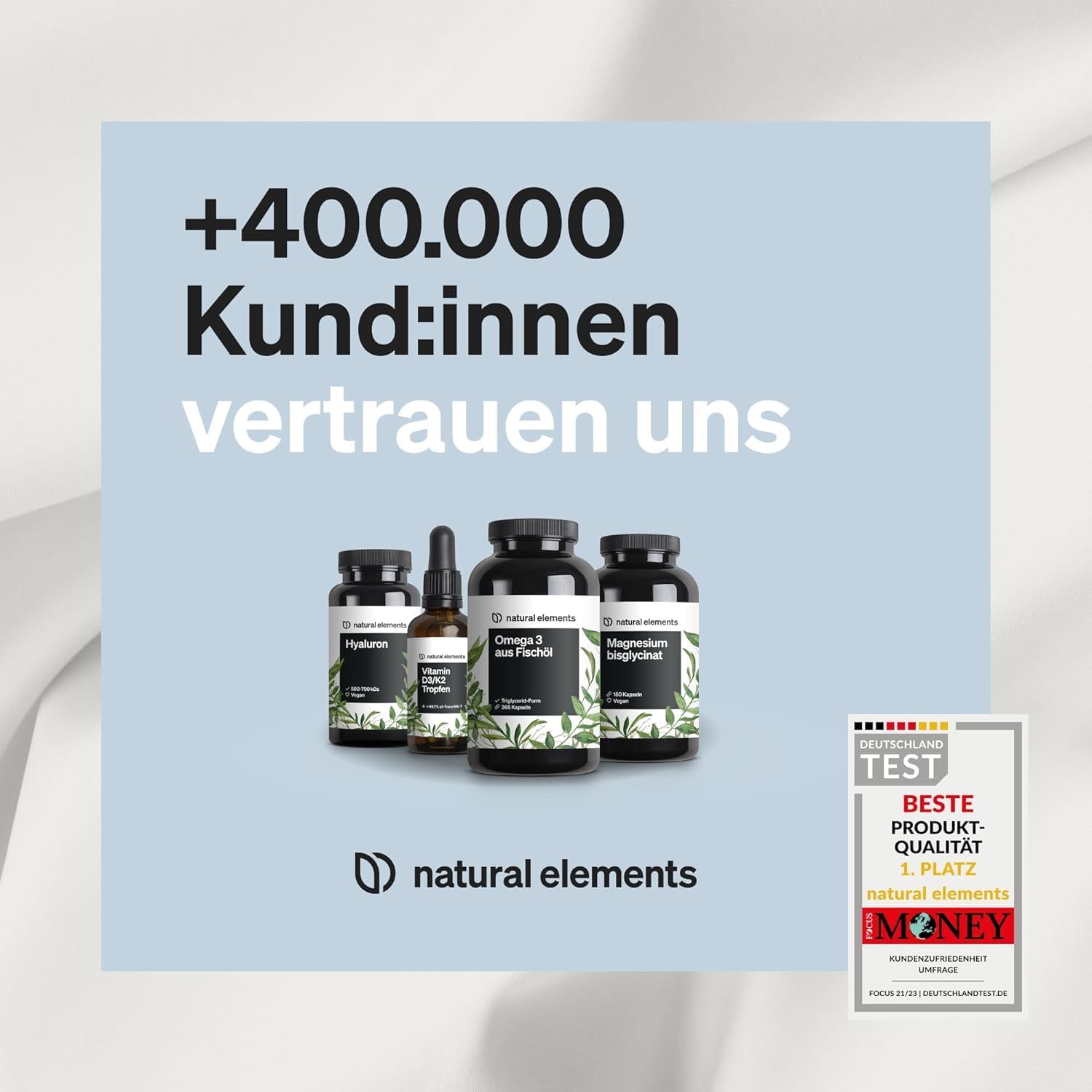 natural elements Bio-Ashwagandha – KSM-66 Premium-Rohstoff (180 Kapseln mit überdurchschnittlicher Reichweite) – 5 % Withanolid-Gehalt – Laborgeprüft, vegan und hochdosiert – Bild 5