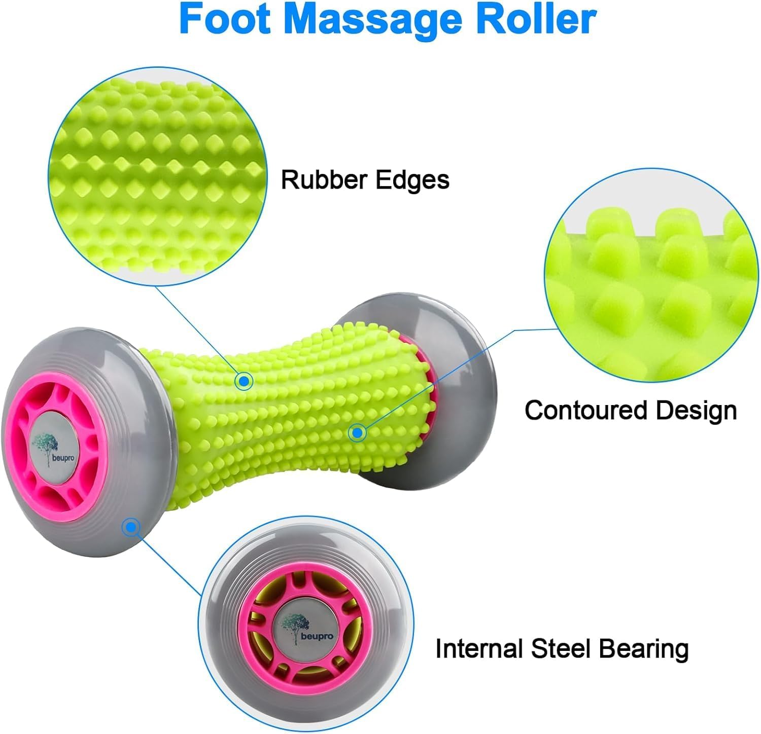 Fußmassageroller bei Plantarfasziitis, Fußmassageset für Füße, Massageball, Massageball mit Noppen, Fersensporn, Igelball für Hinterbeine, Füße – Bild 3