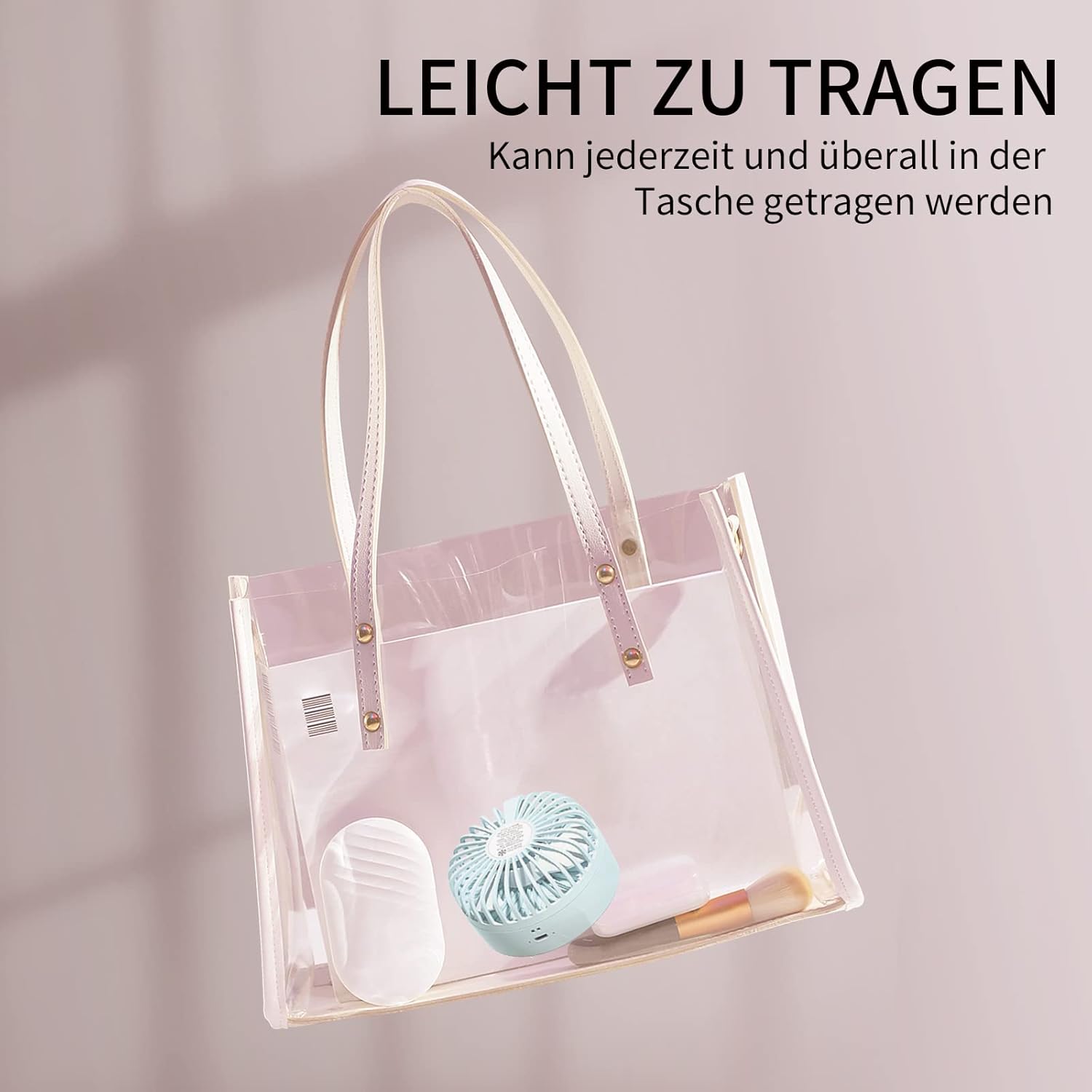 I-SHUNFA Handventilator, tragbarer Mini-Ventilator mit kühlem Nebel und wiederaufladbarem Akku, faltbarer kleiner Taschenventilator, USB-Ventilator, 5 Geschwindigkeiten für Reisen, Büro (blau) – Bild 7