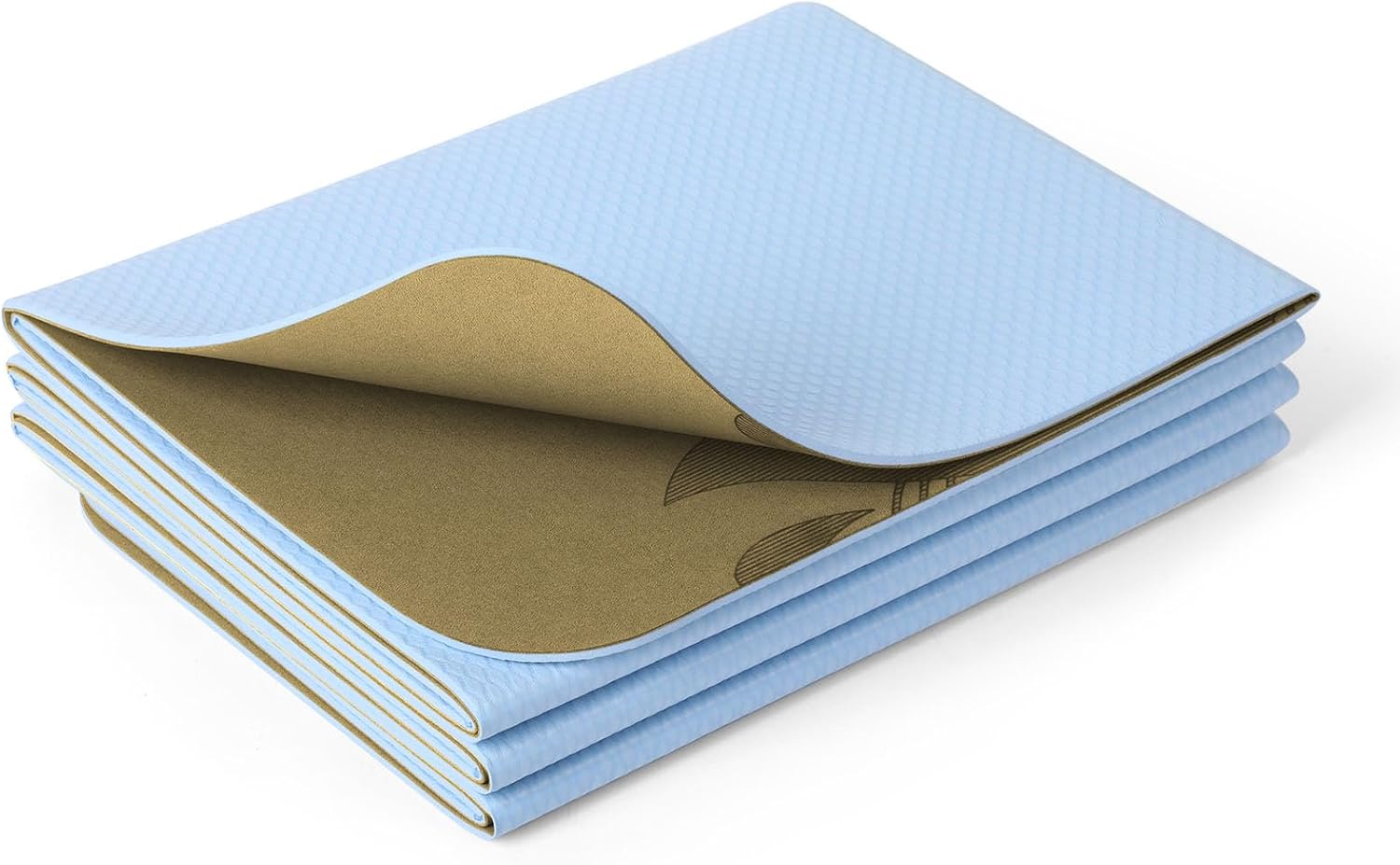 Rutschfeste, faltbare Reisematte, Kork + TPE, 173 x 61 x 0,4 cm, leichte, faltbare Reise, faltbare Yogamatte mit Tragetasche, Übung, Pilates – Bild 7