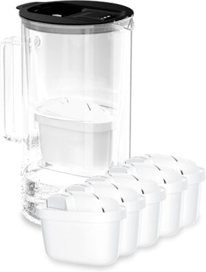 Wessper Wasserfilterkrug aus Glas m...