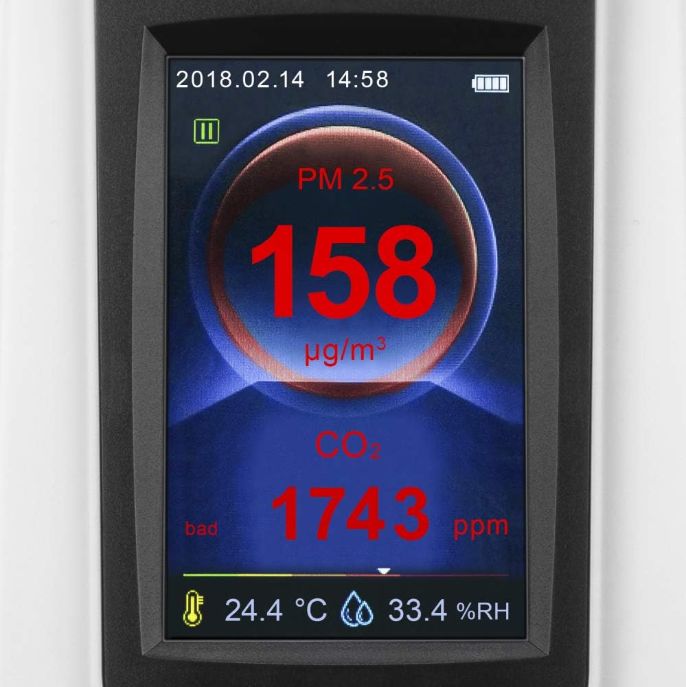 TROTEC CO2-Luftqualitätsmonitor und Partikelmessgerät BQ30 CO2-Ampel, Luftqualitätsmessungen, Kontrolle von Feinstaub und CO2-Belastung – Bild 5