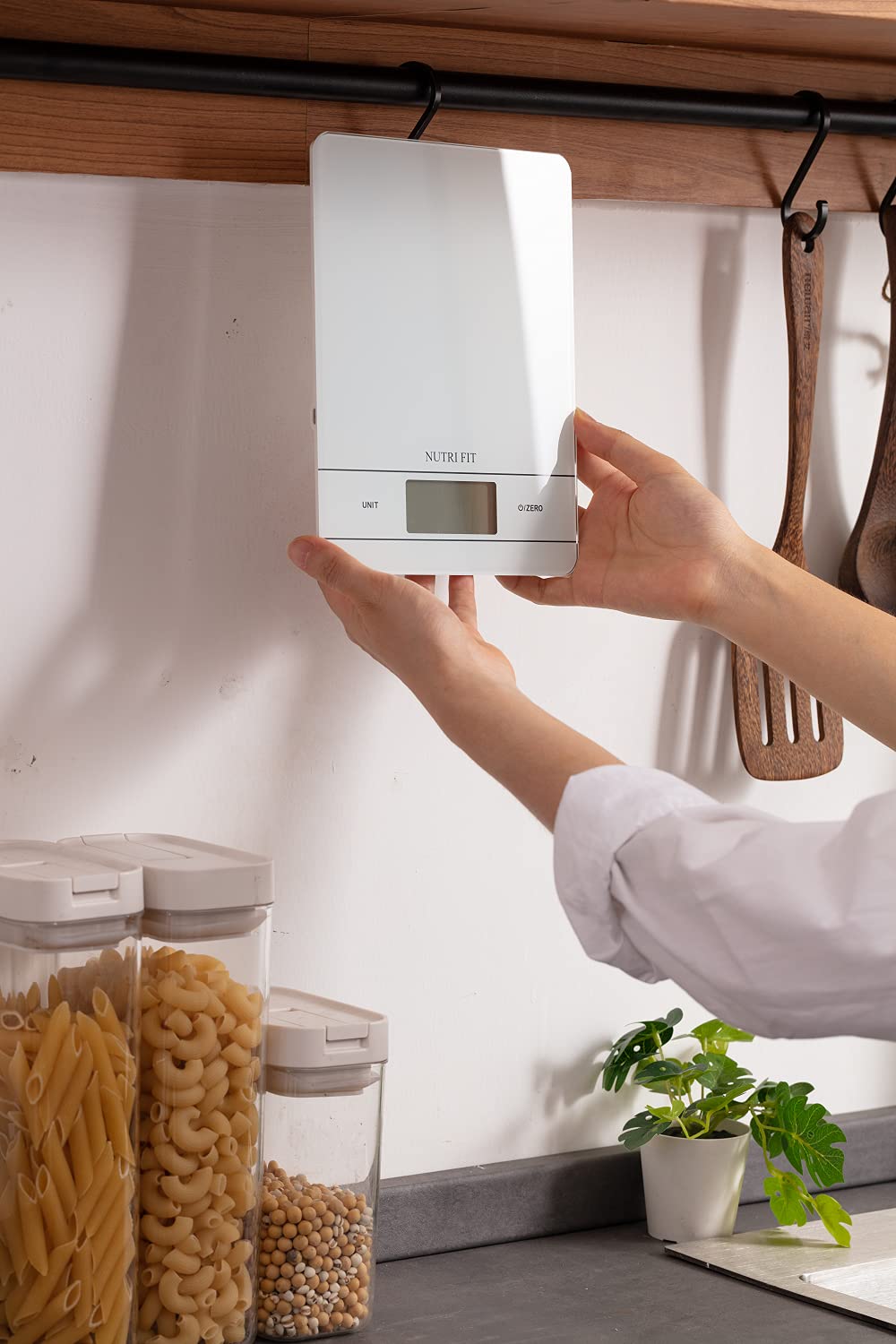 NUTRI FIT Digitale Küchenwaage, hochpräzise elektronische Waage mit Teigschaber – Bild 5
