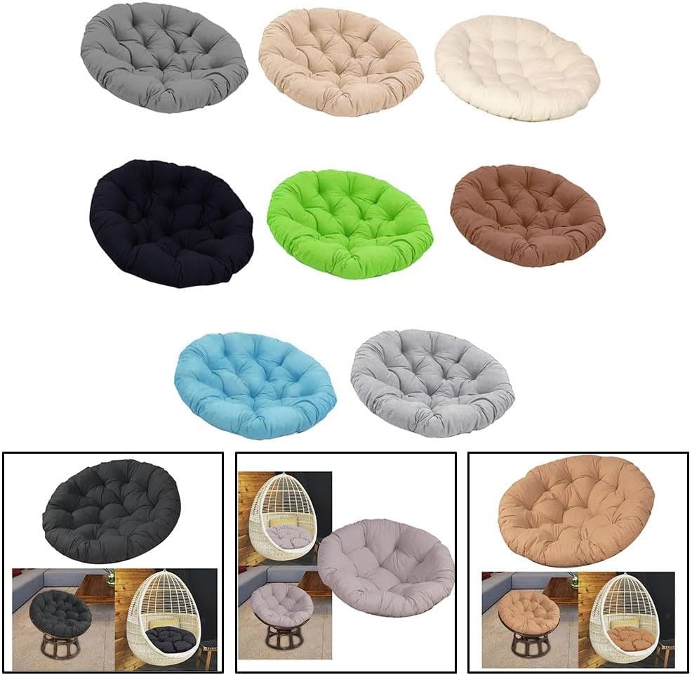 60 x 60 cm Sitzkissen Stuhlkissen – waschbares rundes Outdoor-Sitzkissen – Schaukelkorb-Schaukelstuhlkissen – für Hängesessel (C) – Bild 4