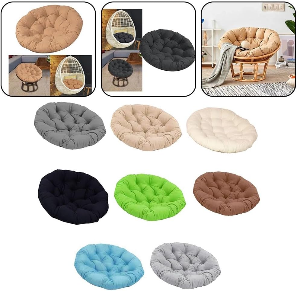 60 x 60 cm Sitzkissen Stuhlkissen – waschbares rundes Outdoor-Sitzkissen – Schaukelkorb-Schaukelstuhlkissen – für Hängesessel (C) – Bild 6