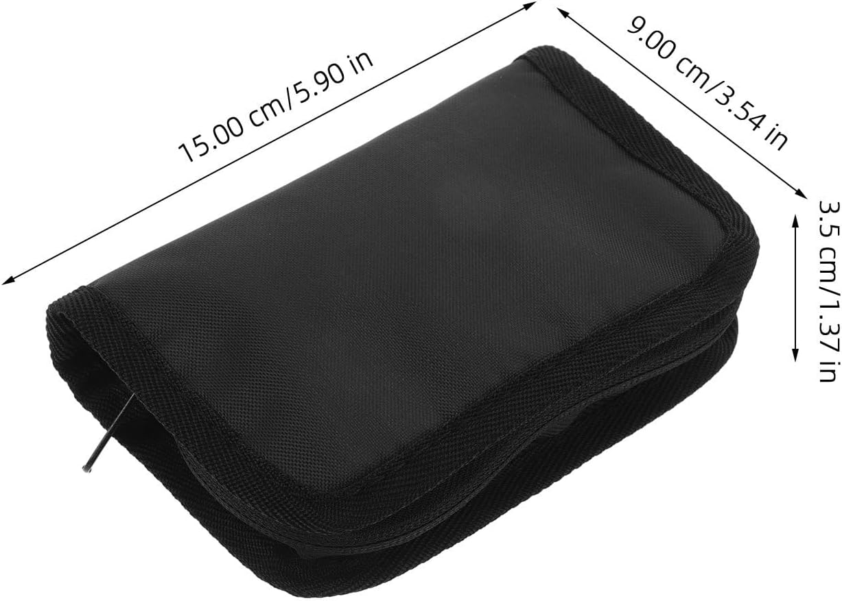 Artibetter Tragbare Zuckermessgerät-Tasche mit glattem Reißverschluss aus PVC und Stoff, Organizer für Diabetes-Zubehör für Zuhause und Reisen – Bild 2