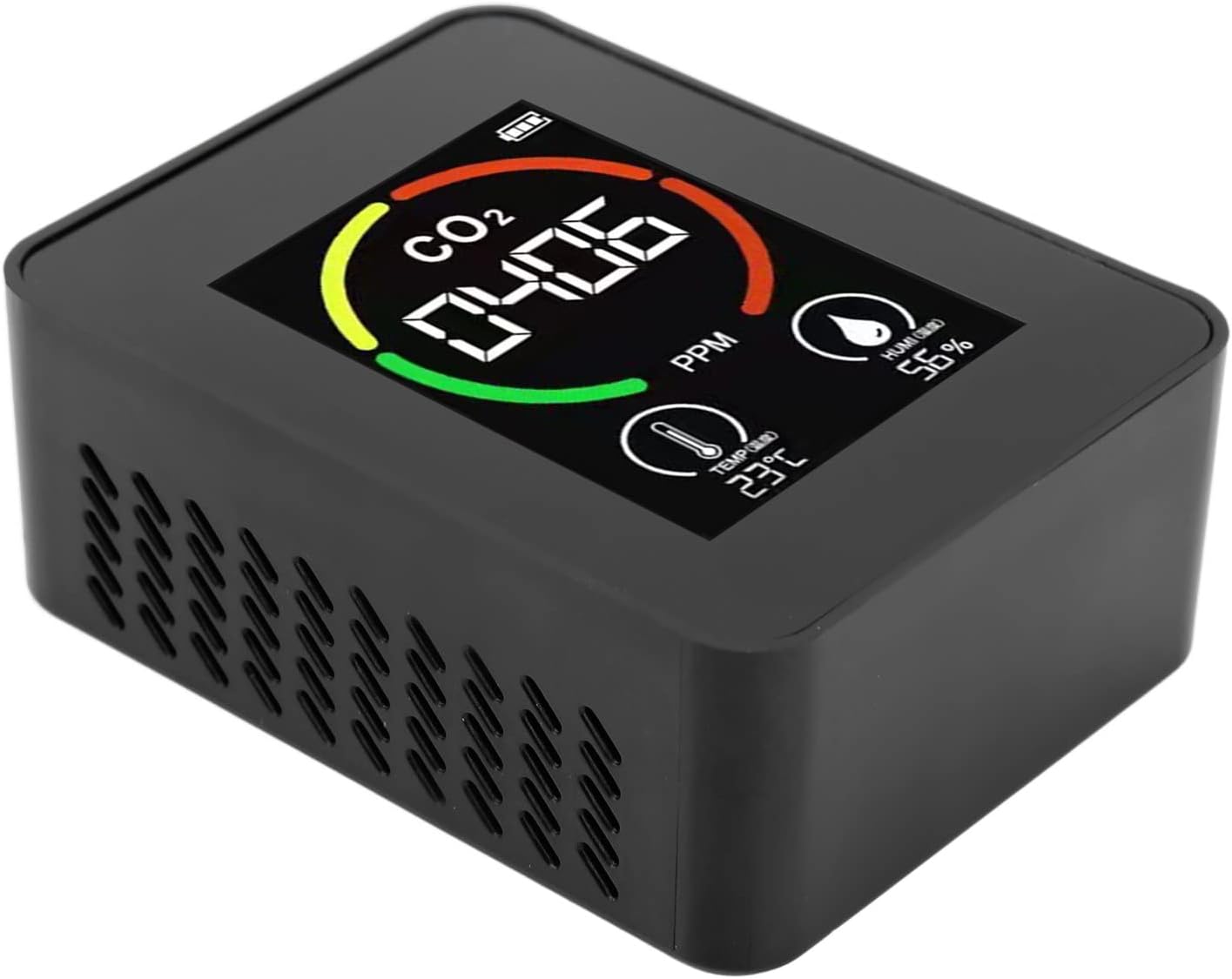 CO2-Detektor für Zuhause, Luftqualitätsmonitor mit TVOC-Test, Echtzeitüberwachung, USB-Aufladung, digitaler Raumlufttester für die Innenüberwachung – Bild 2