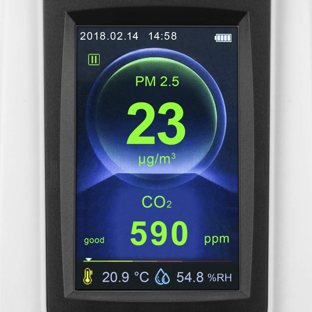 TROTEC CO2-Luftqualitätsmonitor und Partikelmessgerät BQ30 CO2-Ampel, Luftqualitätsmessungen, Kontrolle von Feinstaub und CO2-Belastung – Bild 4