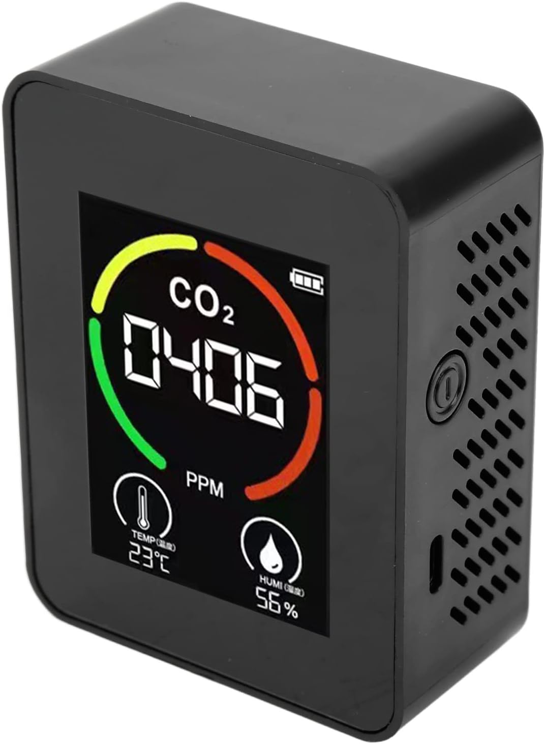CO2-Detektor für Zuhause, Luftqualitätsmonitor mit TVOC-Test, Echtzeitüberwachung, USB-Aufladung, digitaler Raumlufttester für die Innenüberwachung – Bild 7