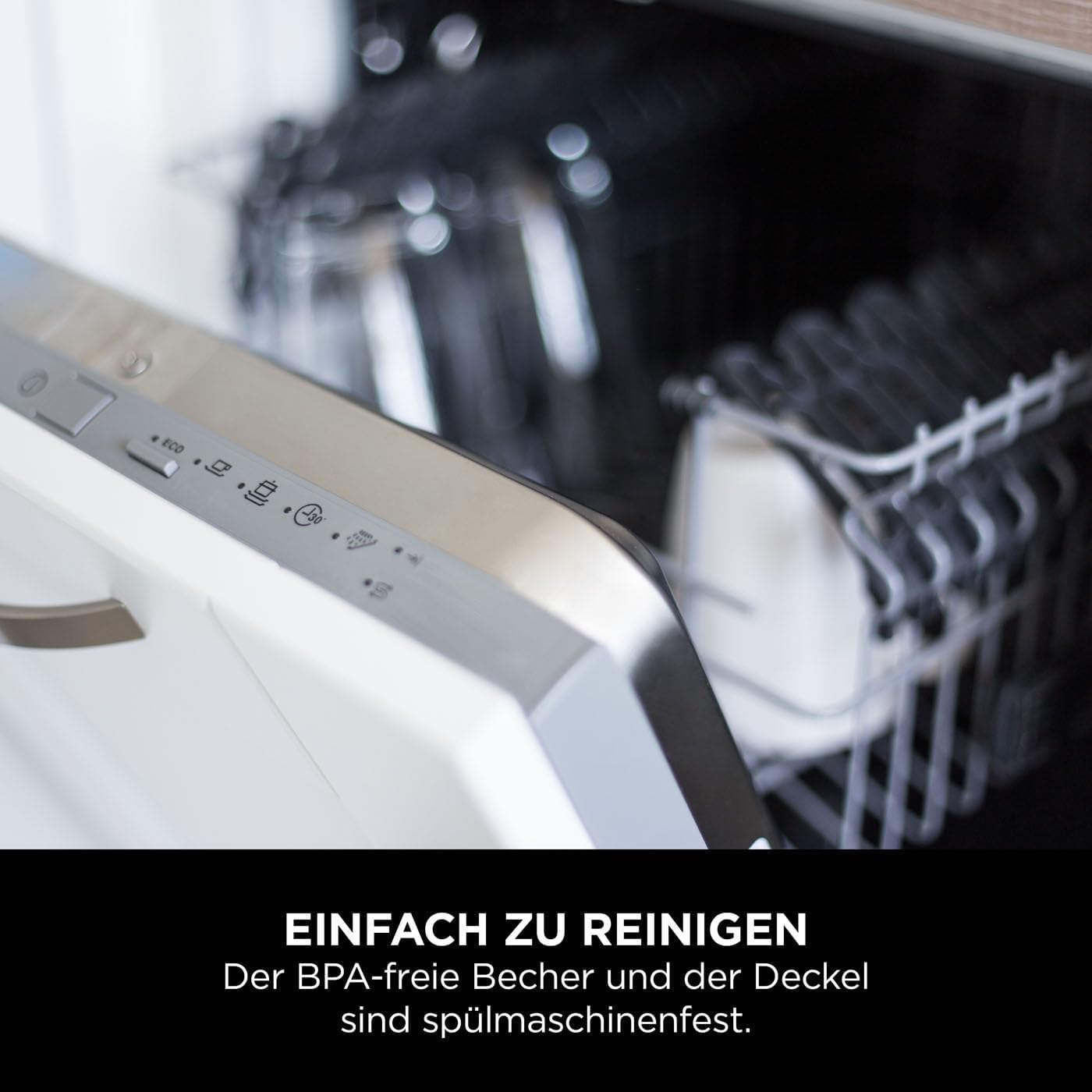 Ninja Blast BC151EUBK Tragbarer Mixer und Smoothie-Maker, 530-ml-Becher mit auslaufsicherem Deckel und Trinköffnung, leistungsstark, kabellos und wiederaufladbar, zerkleinert Eis und gefrorene Früchte, schwarz – Bild 11