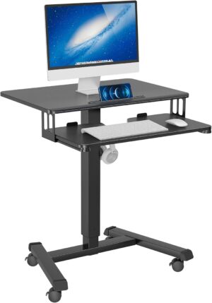 BONTEC Mobiler Schreibtisch mit 4 R...